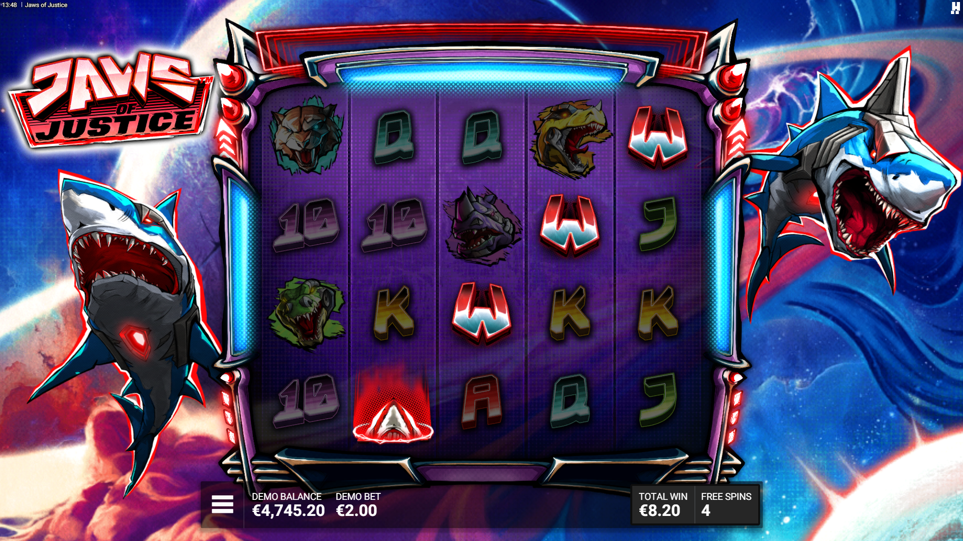 Trigger Killer Cosmos Spins for Additional Chances of Landing Laser Shark Symbols