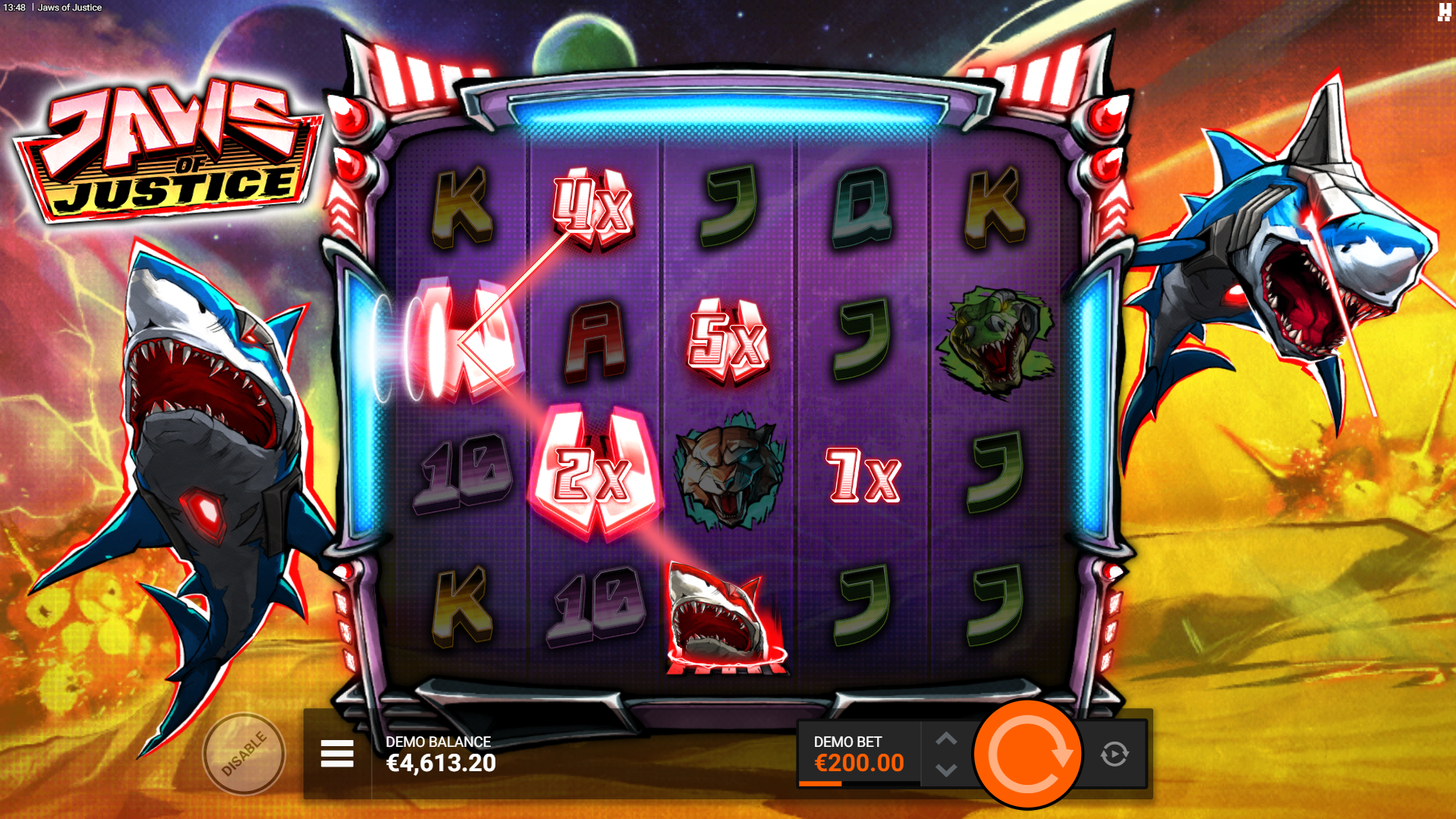 Land Laser Shark Symbols to Activate Wild Transforming Lasers