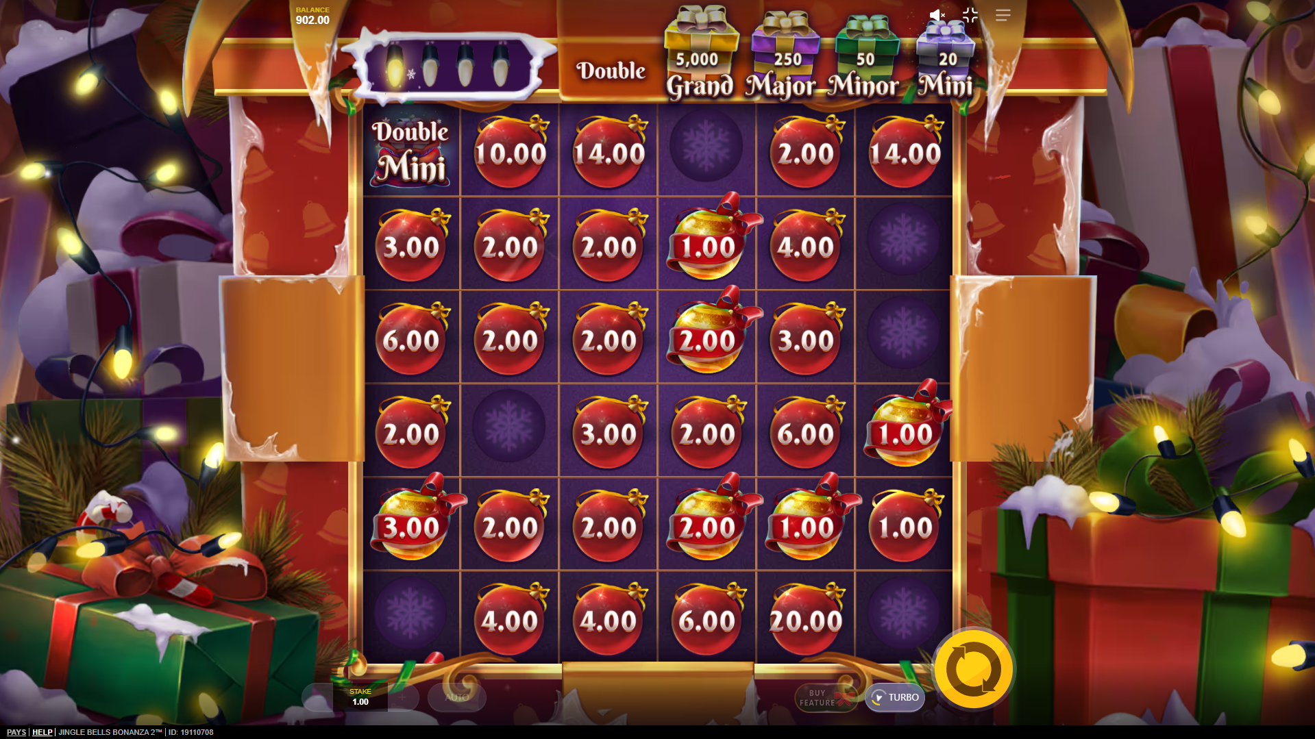 Golden Baubles add to the Progression Bar, Able to Activate Modifiers to Enhance Play Further