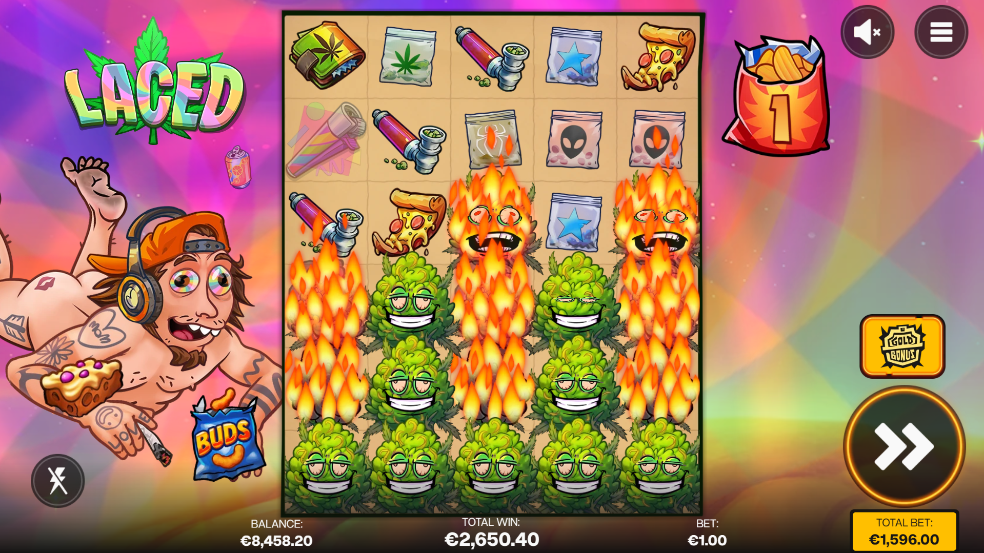 Trigger the Super Free Spins Round for Additional Laced Buds and Burn Potential, Leading to Higher Rewards