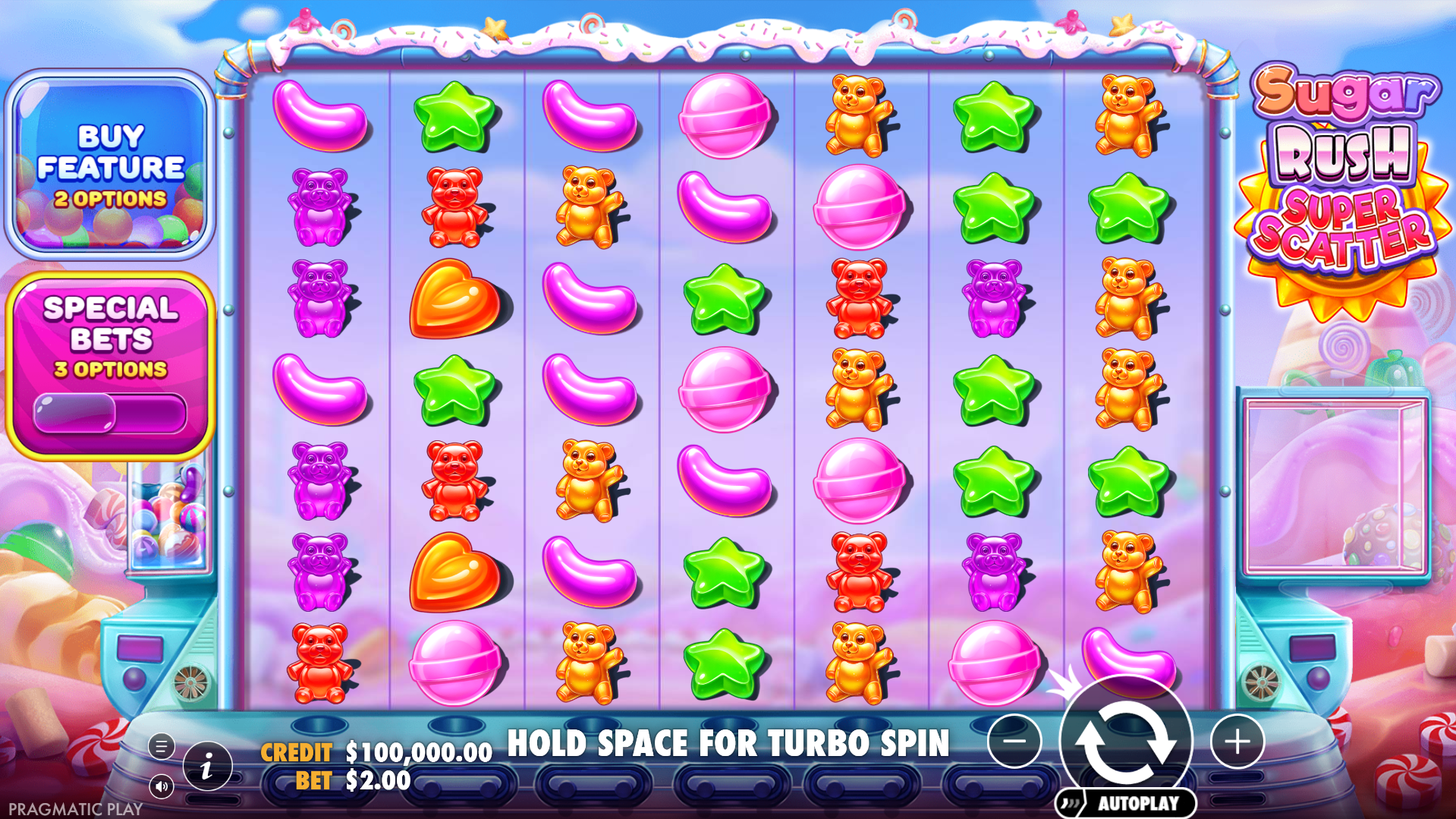 Sugar Rush Super Scatter Base Game Play