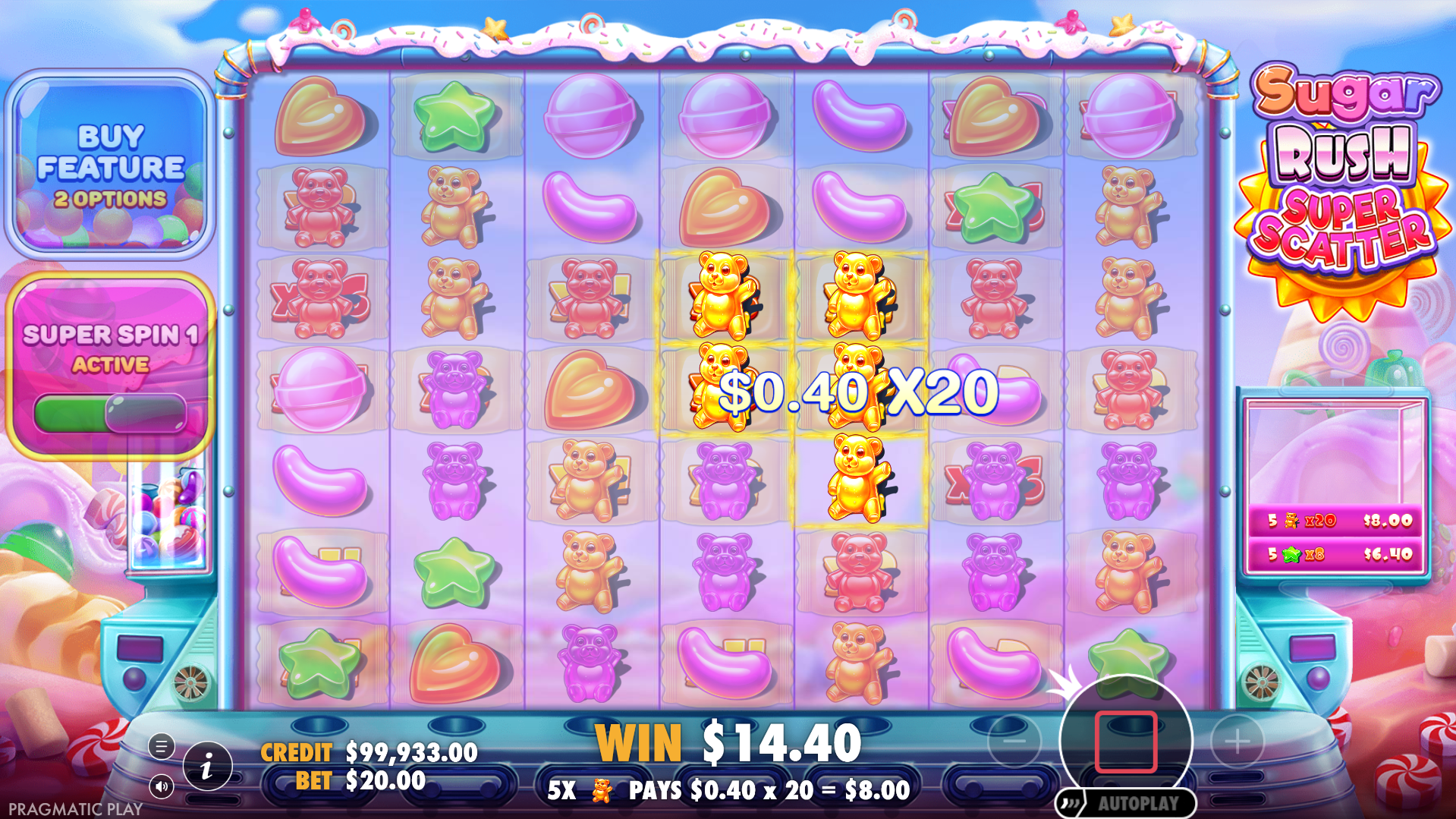 Winning Clusters Leave Behind Marked Multiplier Spots, Doubling in Value with Each Winning Symbol that Lands on top of them, Thereafter