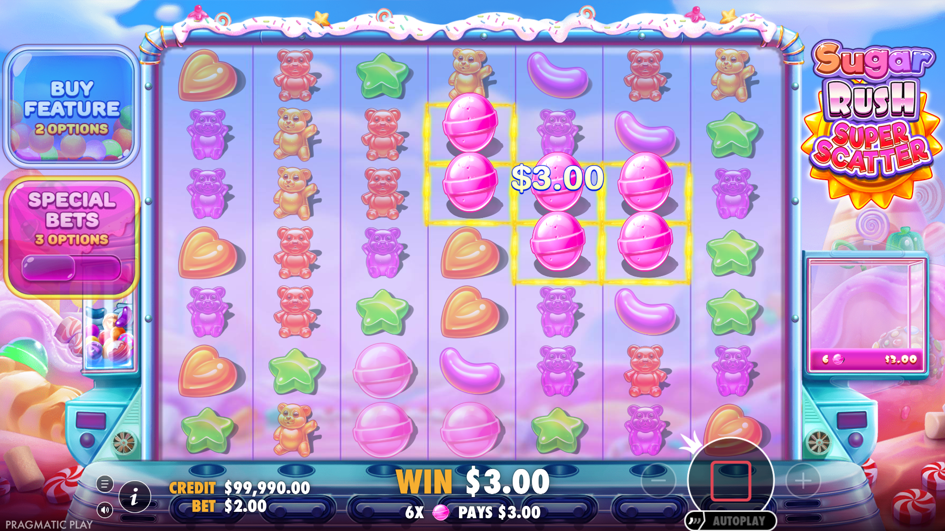 Form Clusters of 5 or More Matching Symbols to Win