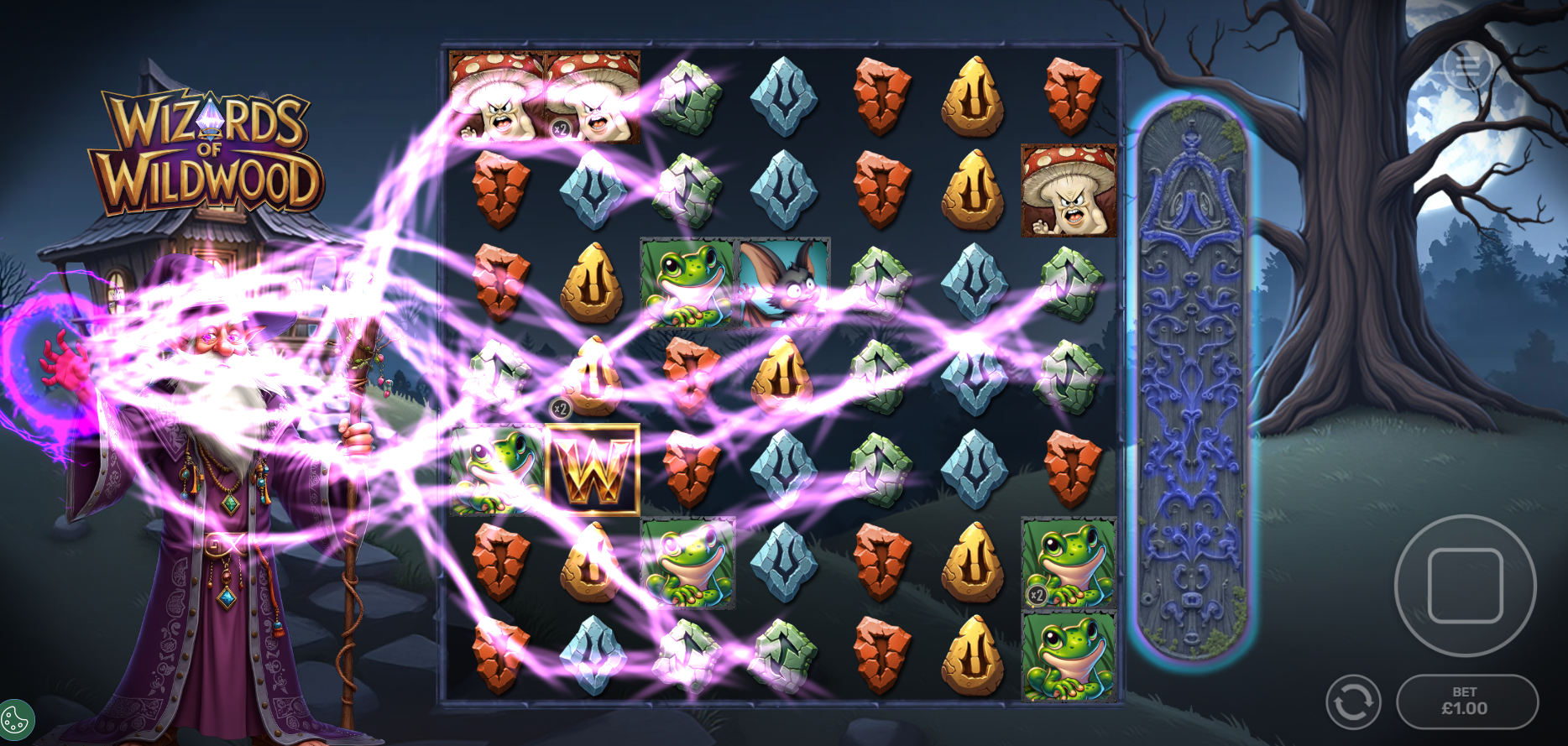 Cauldron Modifiers can Add Wild Symbols, Transform Symbols, Group Symbols and Guarantee a Winning Cluster