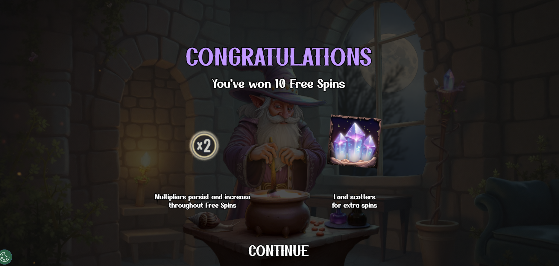 Trigger the Free Spins Bonus Game by Landing 3 or More Scatters