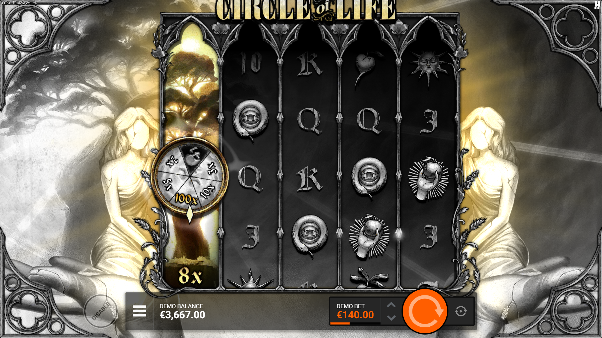 Fully Expanding a Tree of Life Symbol Awards the Circle of Life Feature, Offering Additional Multiplier Potential