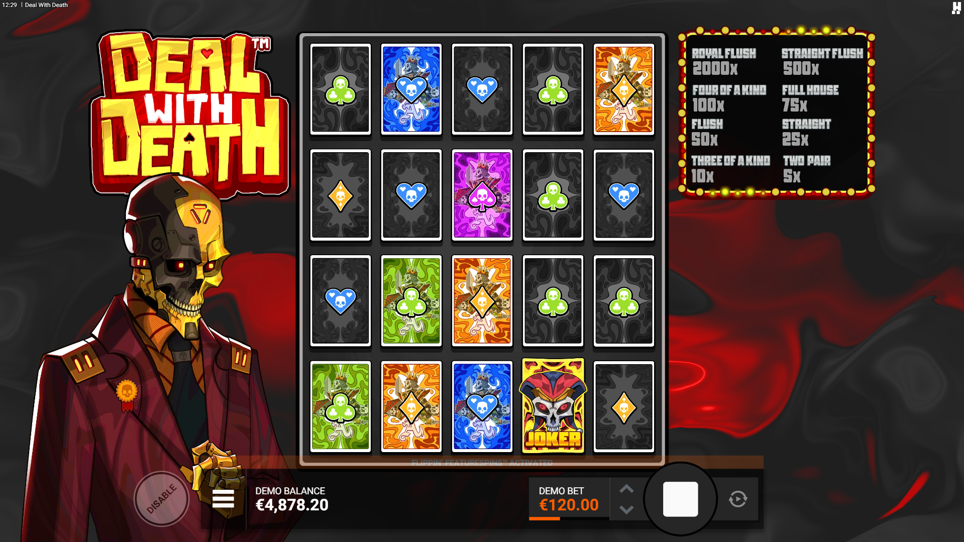 Land a Joker Symbol to Activate Poker Mode