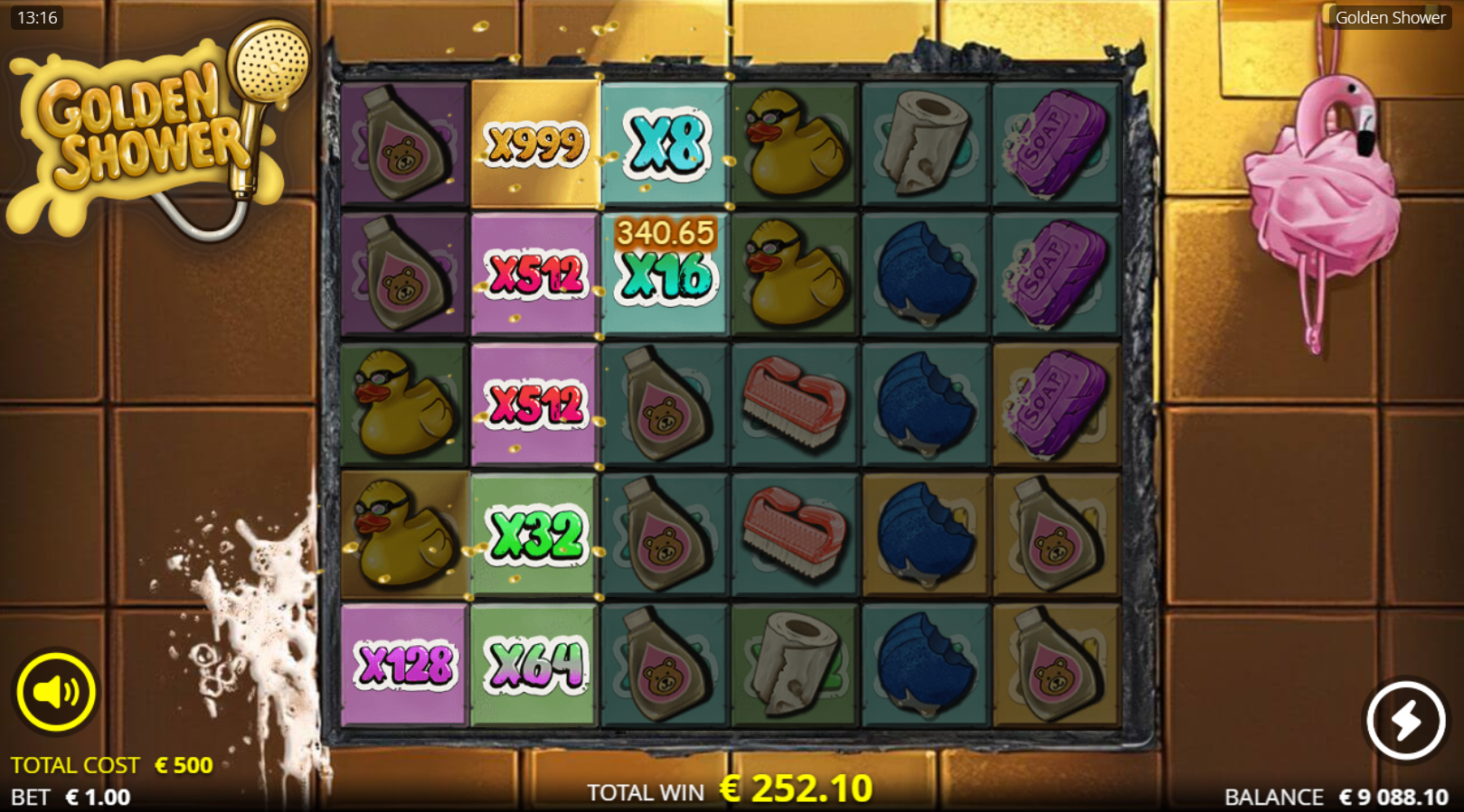 Golden Shower Free Spins Bonus Play