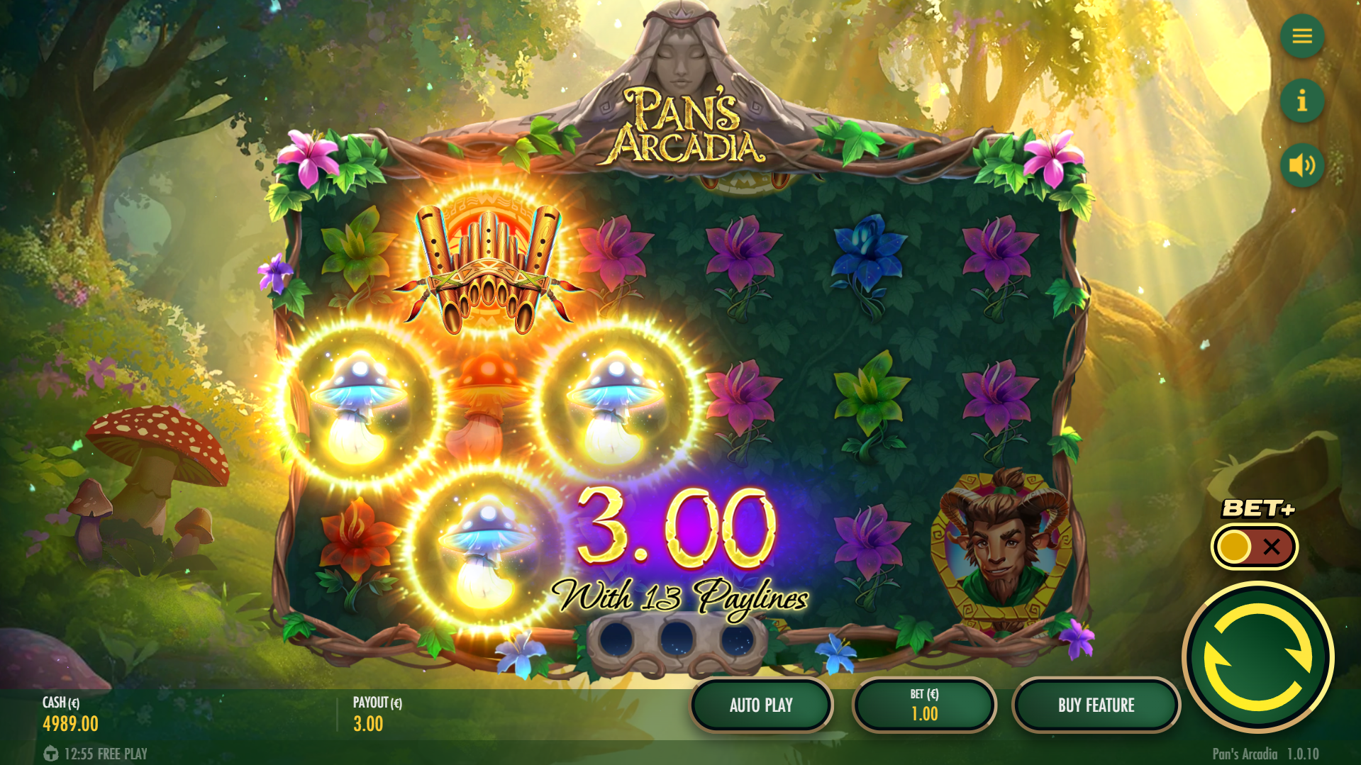 Pan's Arcadia Offers Players 13 Fixed Paylines