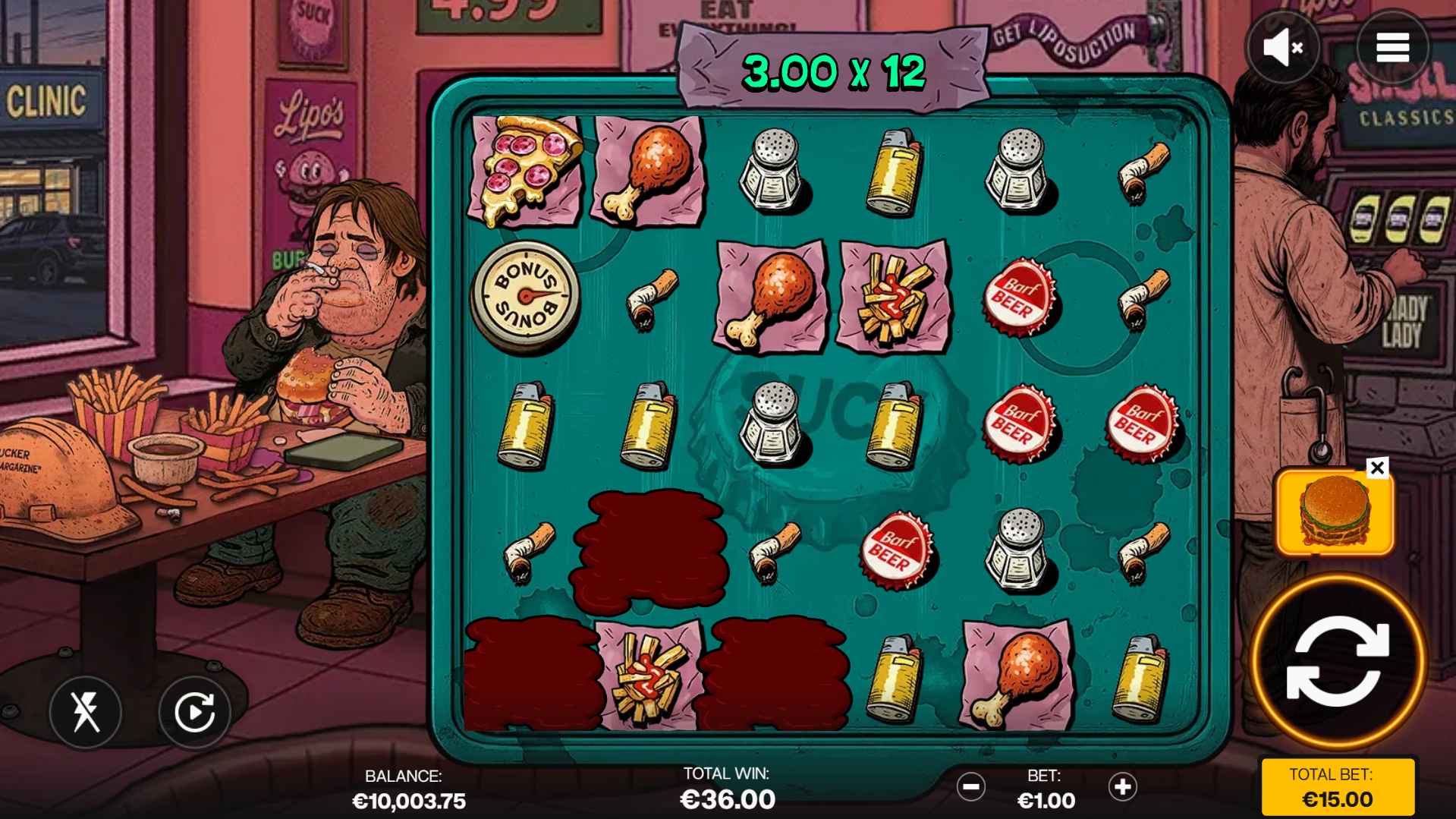 Hot Sauce Bottles can Explode to Cover the Grid with Multiplier Values, Enhancing Game Round Wins