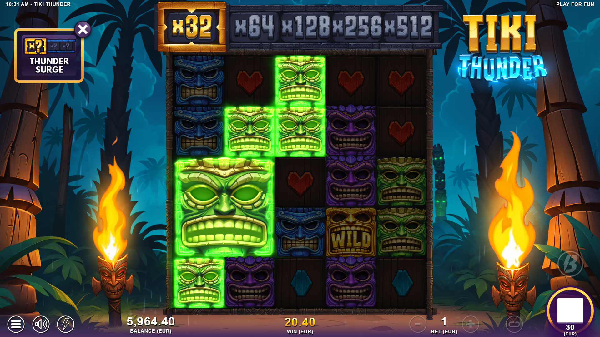 Each Winning Avalanche Phase Doubles the Win Multiplier for Bigger Returns