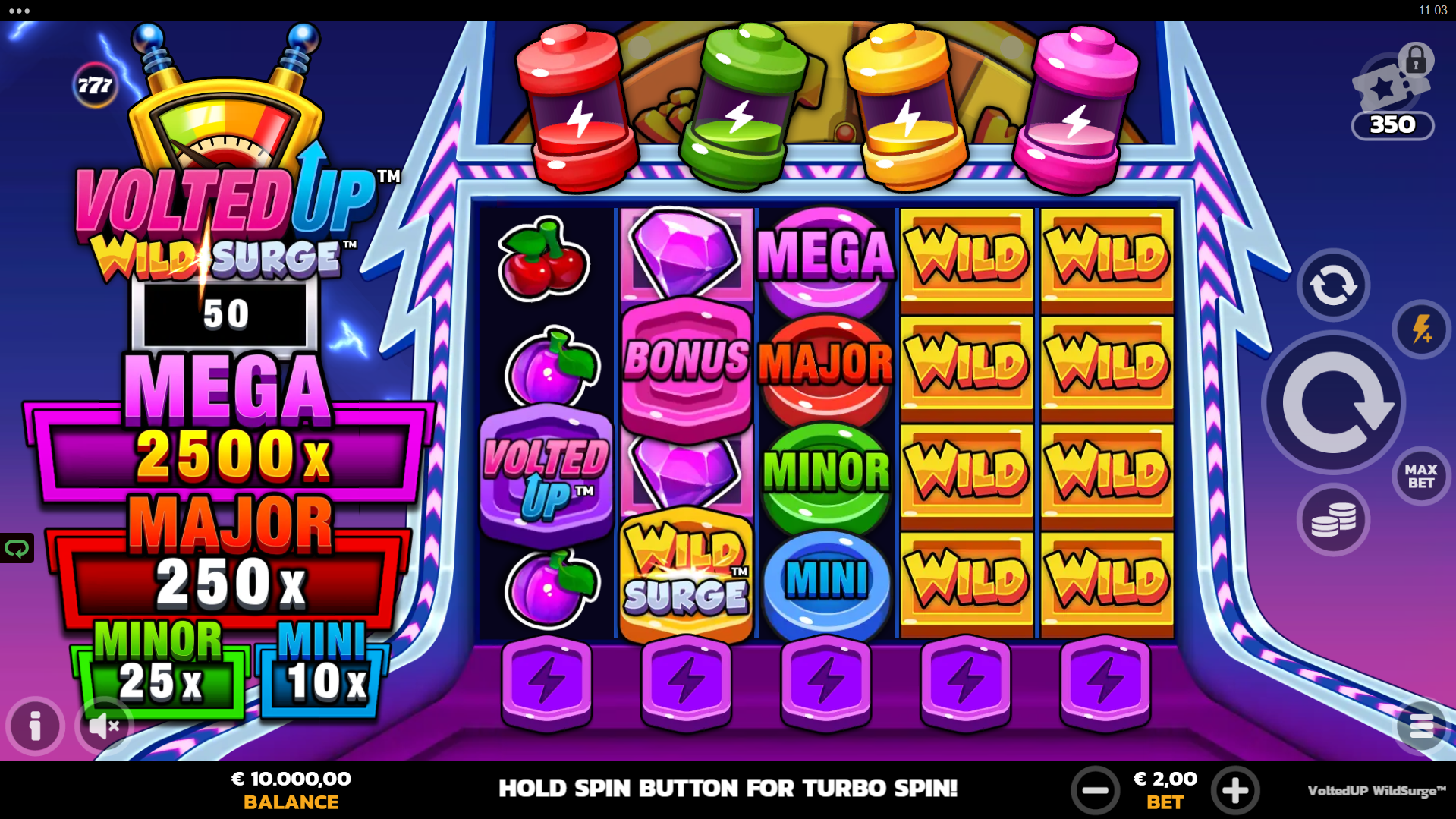 VoltedUP WildSurge Base Game Play