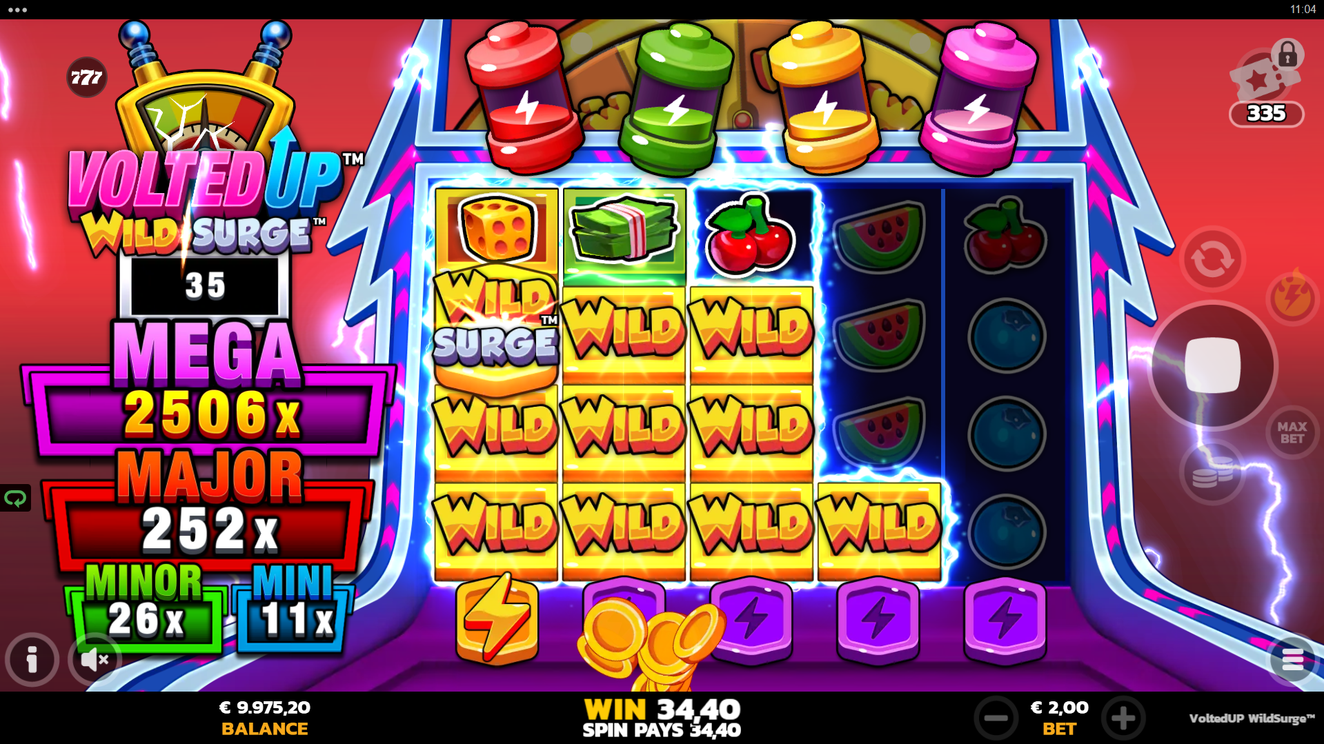 Wild Surge Features Spawn Wilds onto the Reels for Enhanced Combination Returns