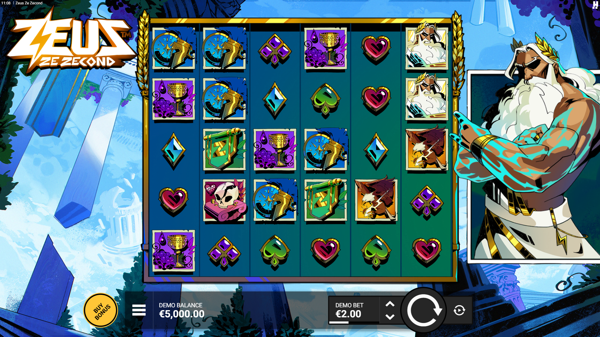 Zeus Ze Zecond Base Game Play