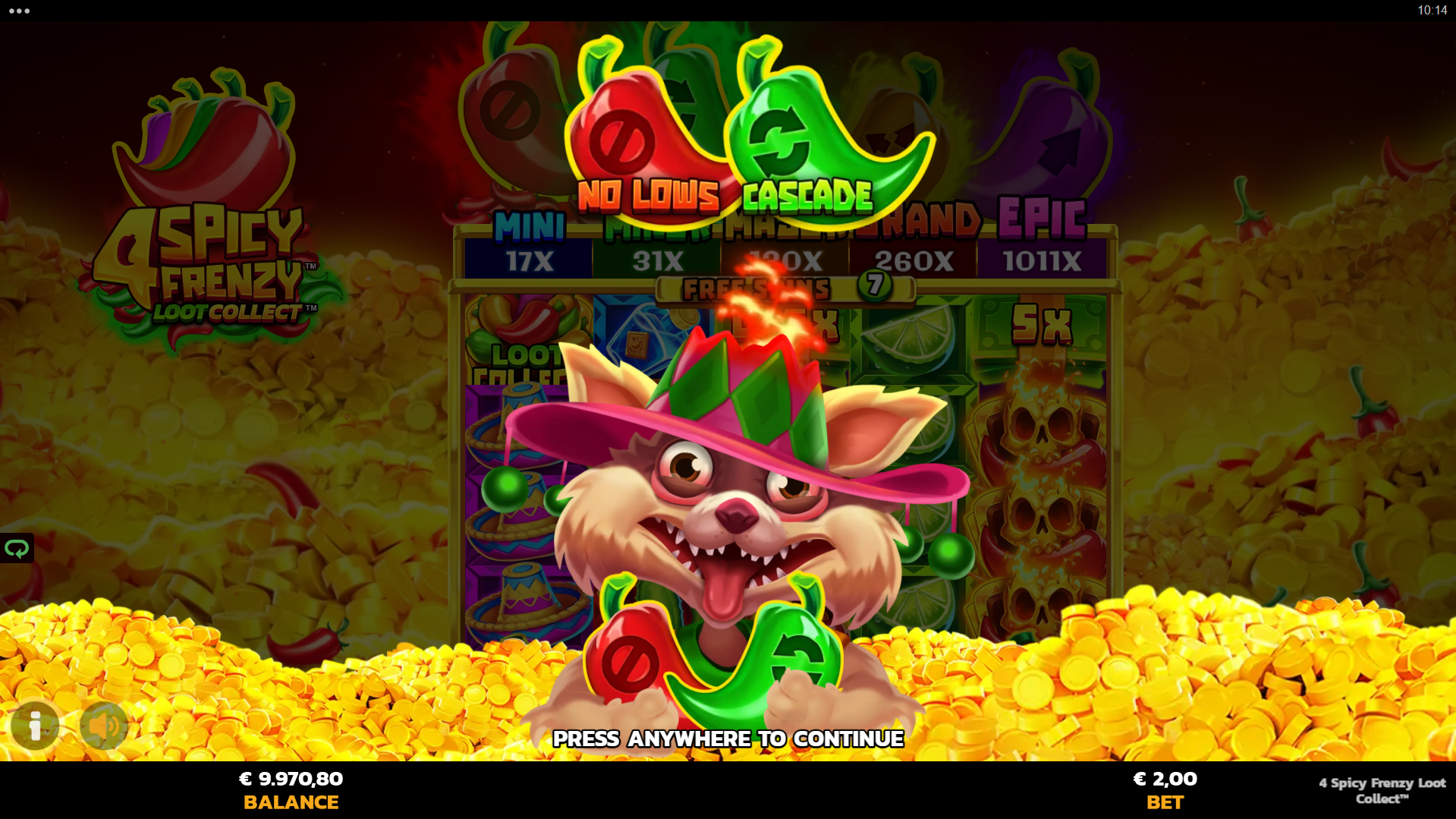 Trigger the Free Spins Bonus with up to 4 Pot Features Active at Once