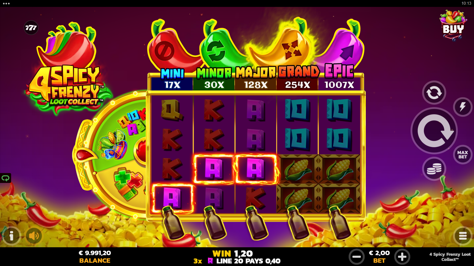 4 Spicy Frenzy Loot Collect Offers Players 25 Paylines