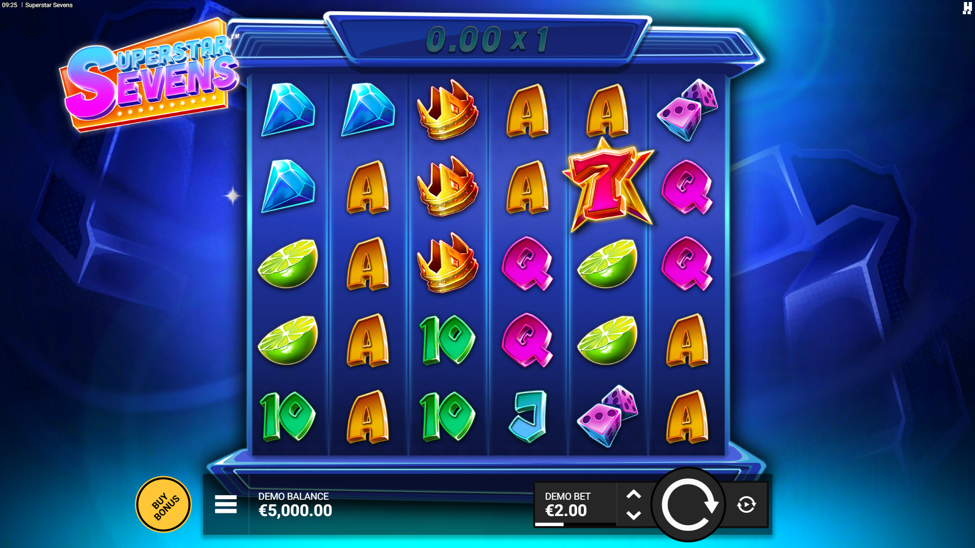 Superstar Sevens Base Game Play