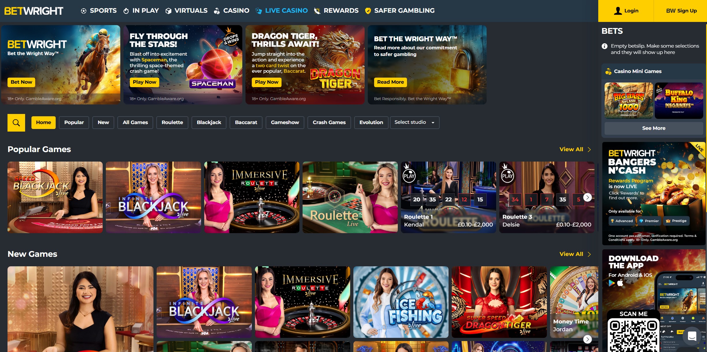 BetWright Live Casino