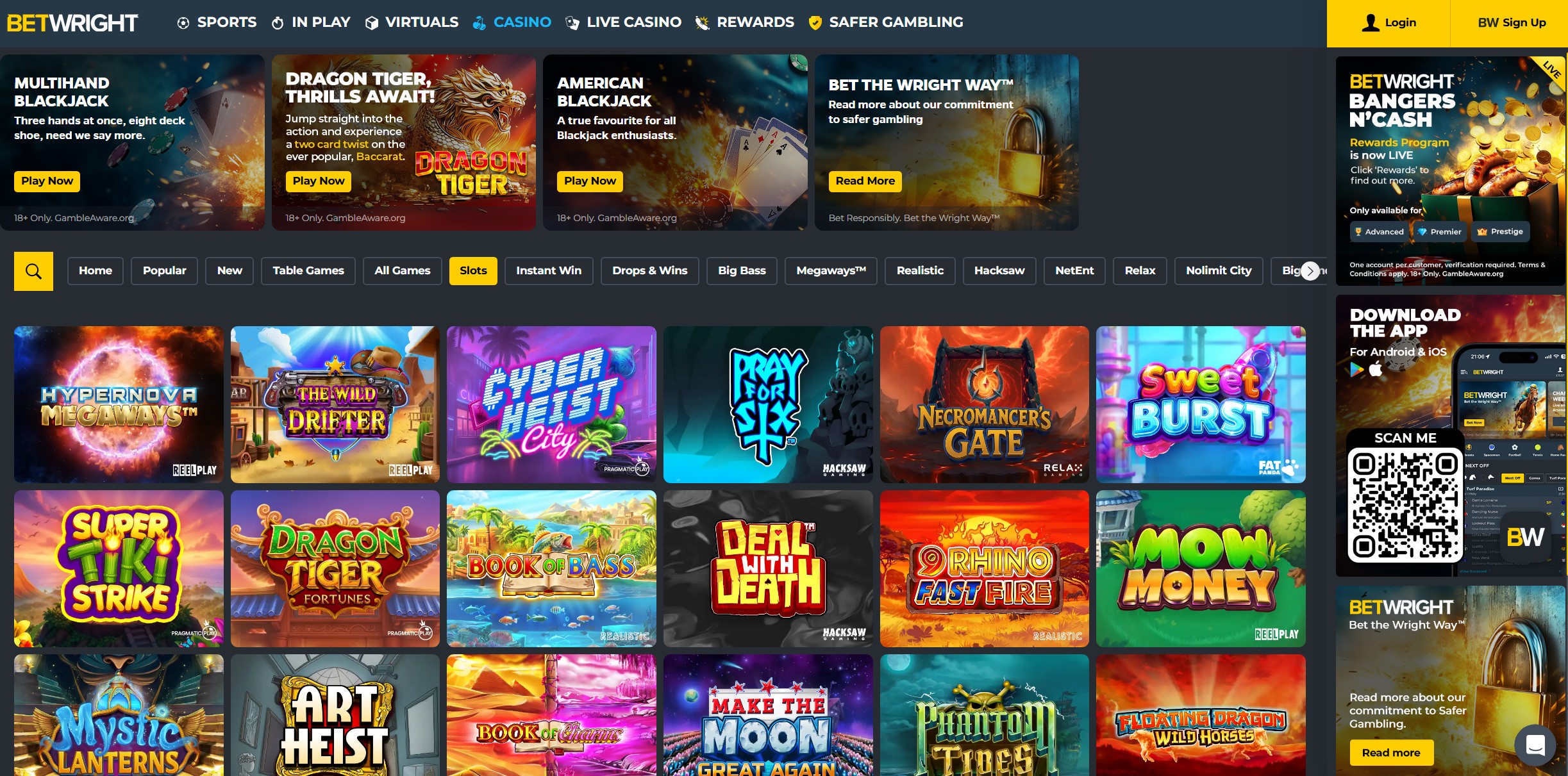 BetWright Slot Selection