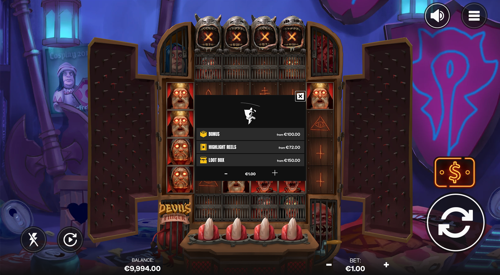 Devil's Finger Bonus Buy Options