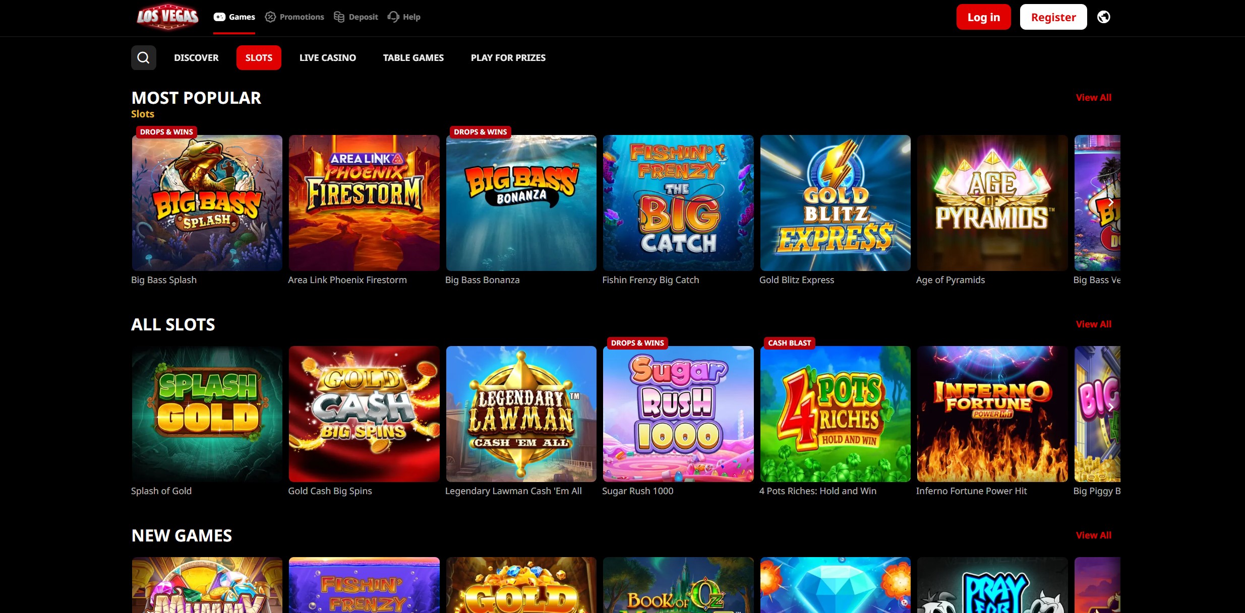 Los Vegas Slot Selection