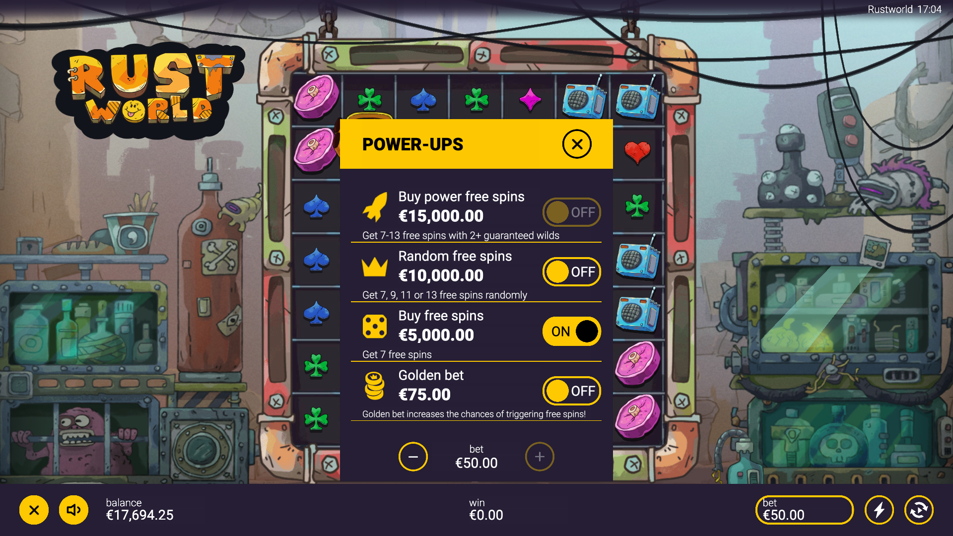 Rust World Feature Buy Options