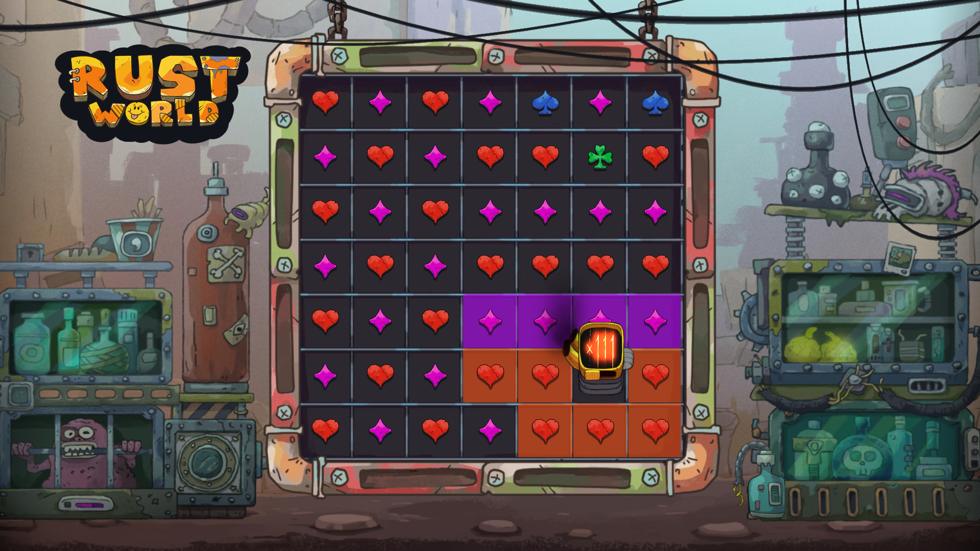 Form Clusters of 5 or More Matching Symbols to Win