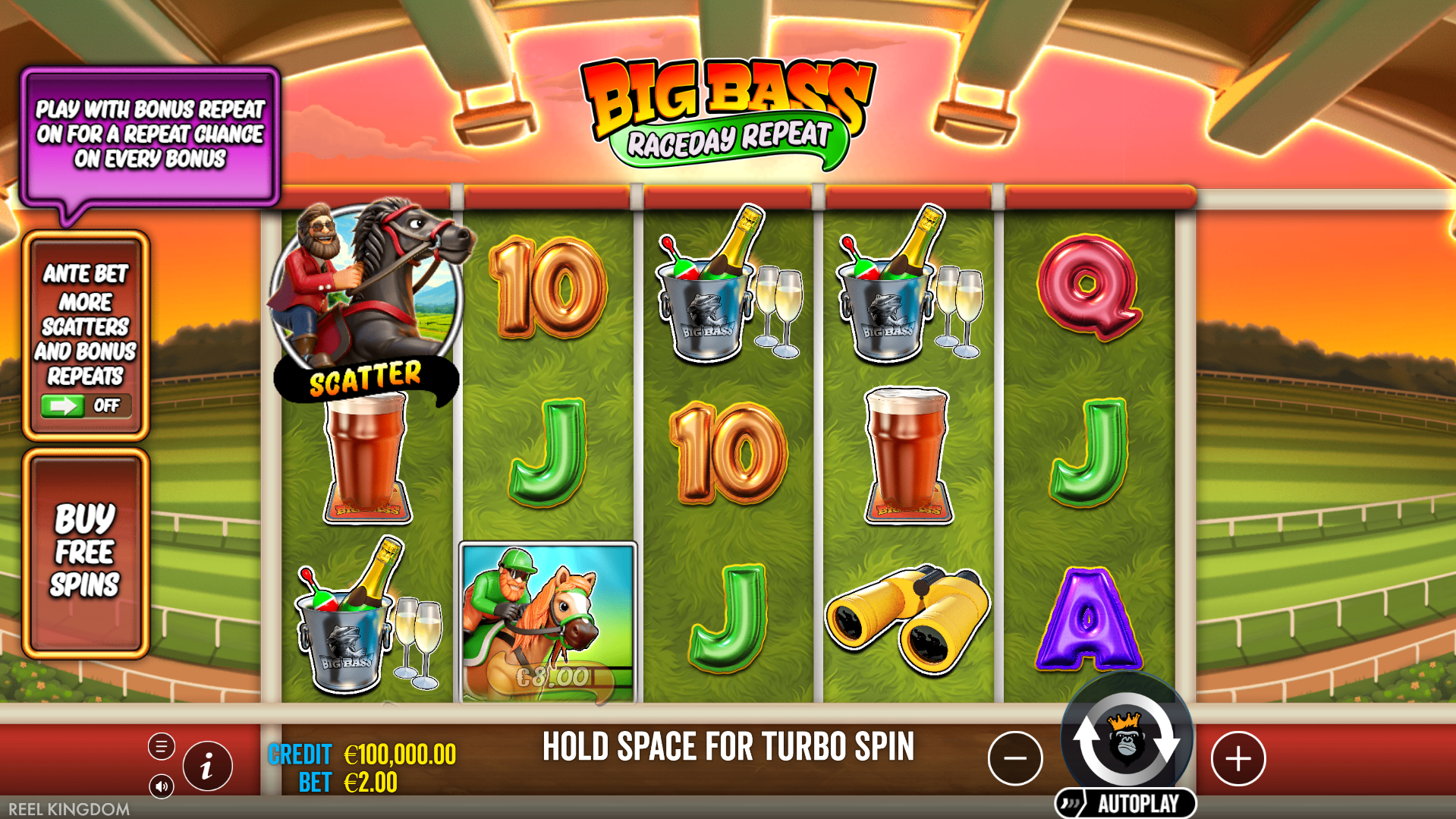 Big Bass Raceday Repeat Base Game Play