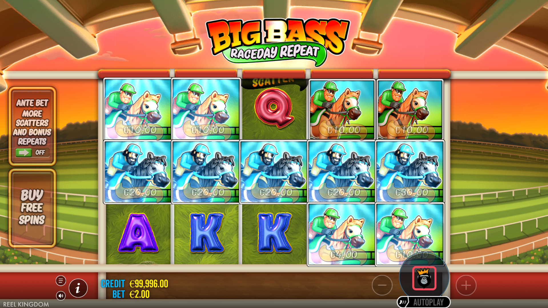 Big Bass Raceday Repeat Offers players 10 Fixed Paylines