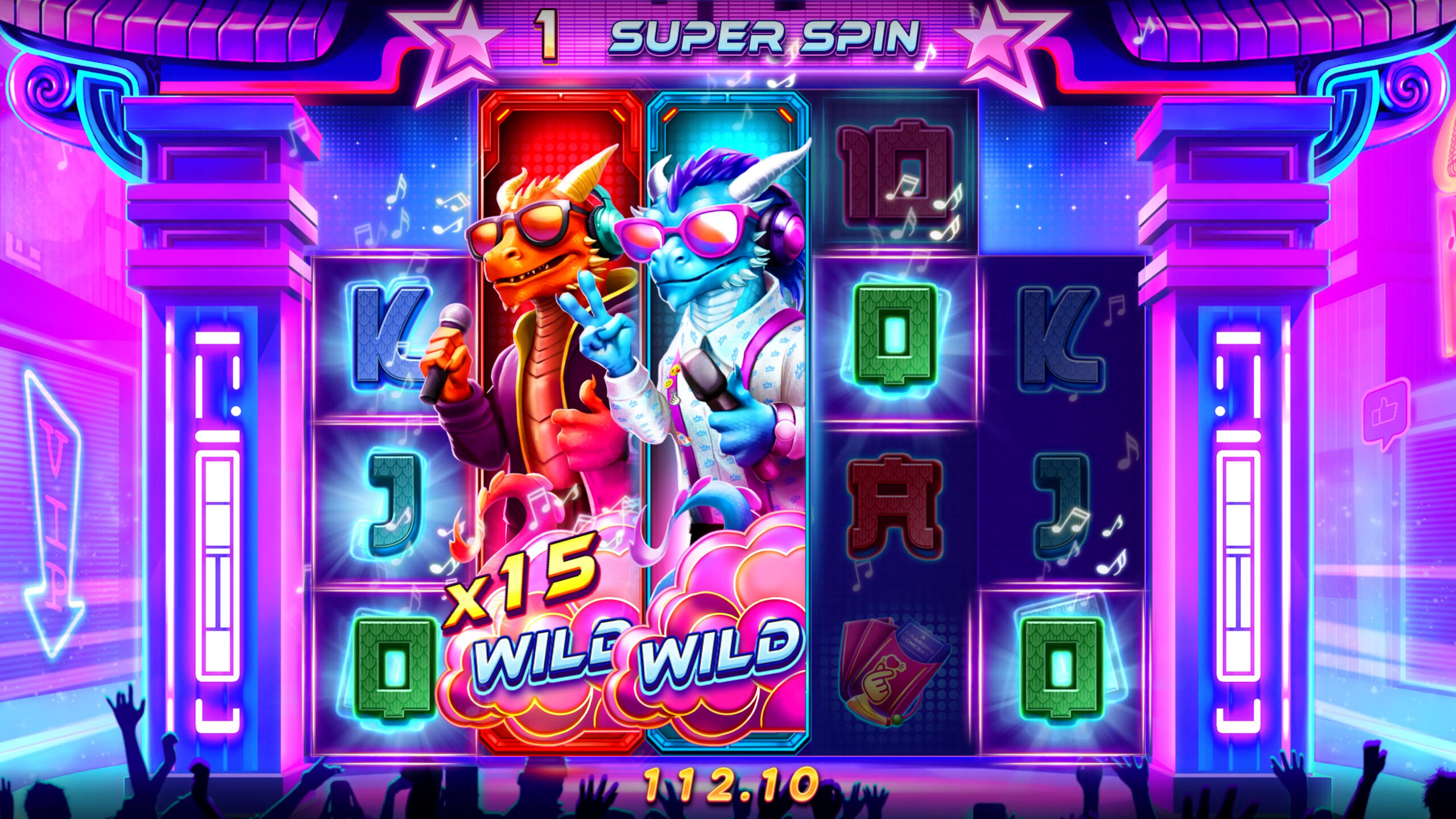 Upgrade to Super Spins for 2 Guaranteed Dragon Symbols Landing on Each Remaining Spin