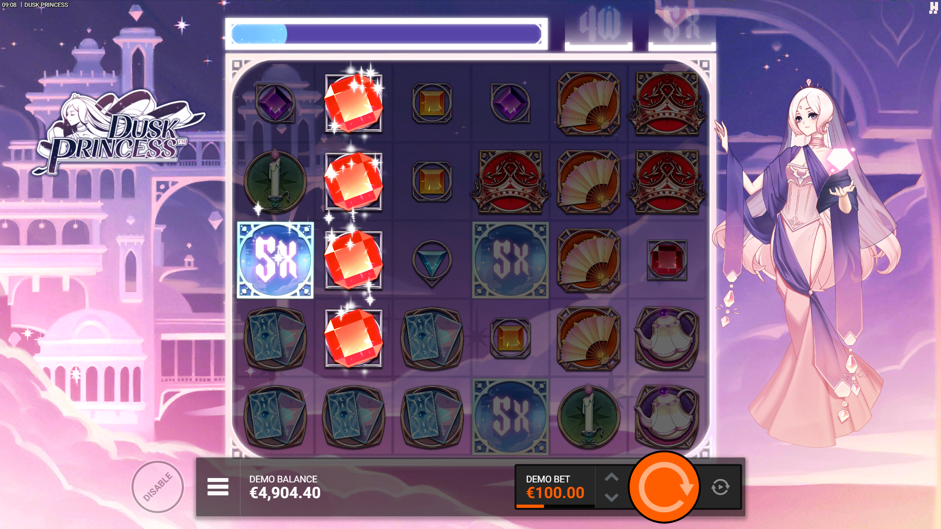 Winning Clusters Fill the Blessing Bar, Awarding Progressively Increasing Wilds and Multipliers onto the Reels