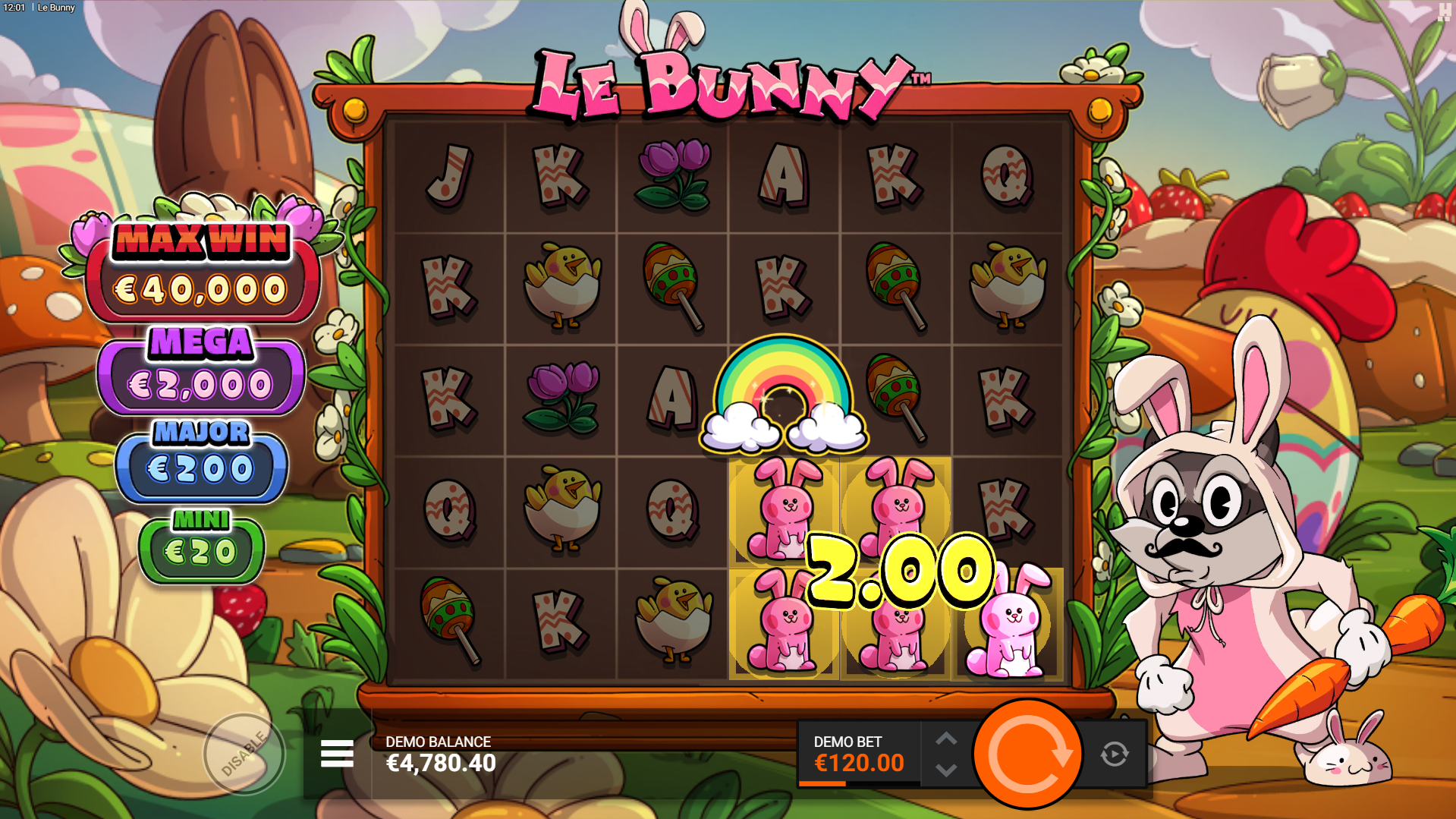 Each Winning Cluster Leaves Behind Golden Squares, Activated by Landing a Rainbow Symbol