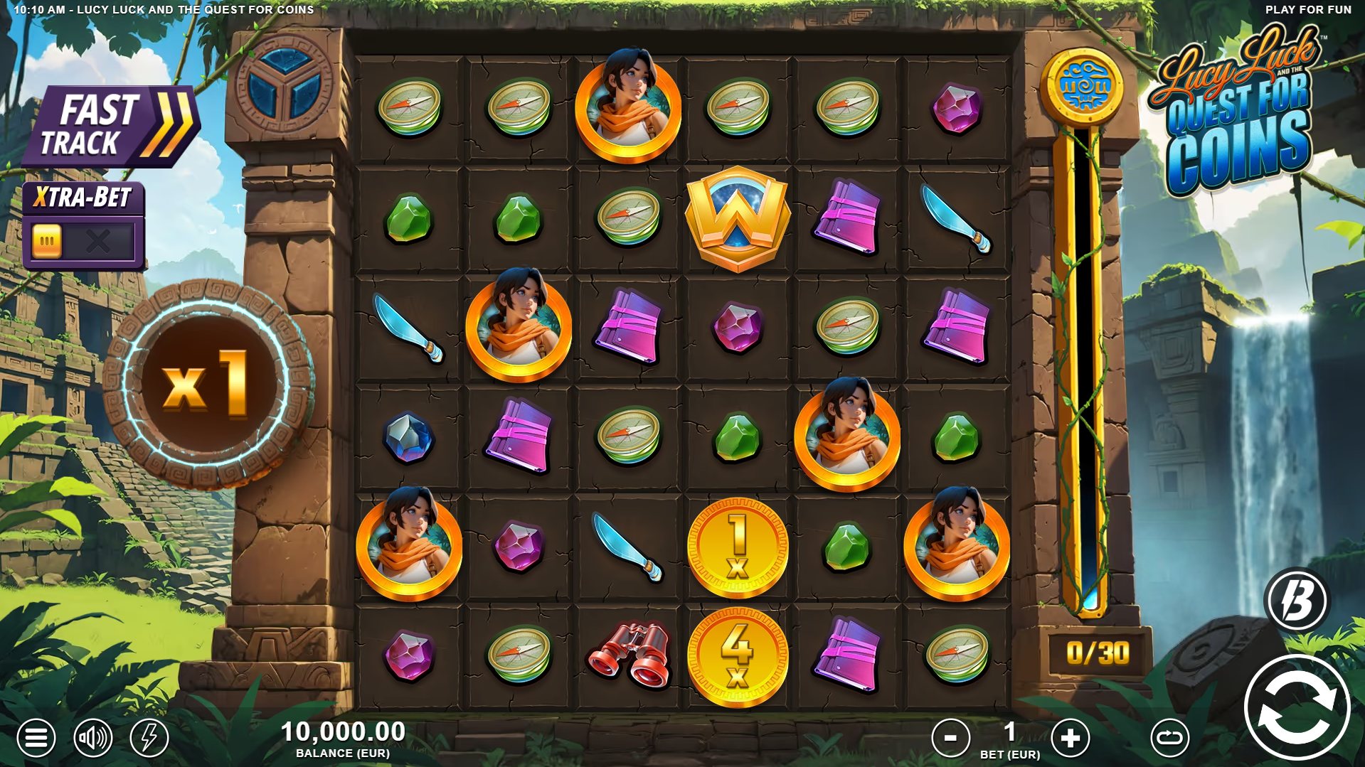 Lucy Luck and the Quest for Coins Base Game Play