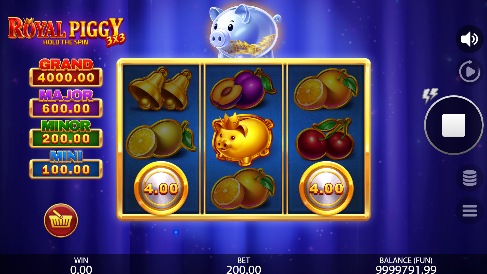 Land Coins on Reels 1 and 3, Alongside a Royal Piggy Symbol to Trigger the Free Spins Bonus Round