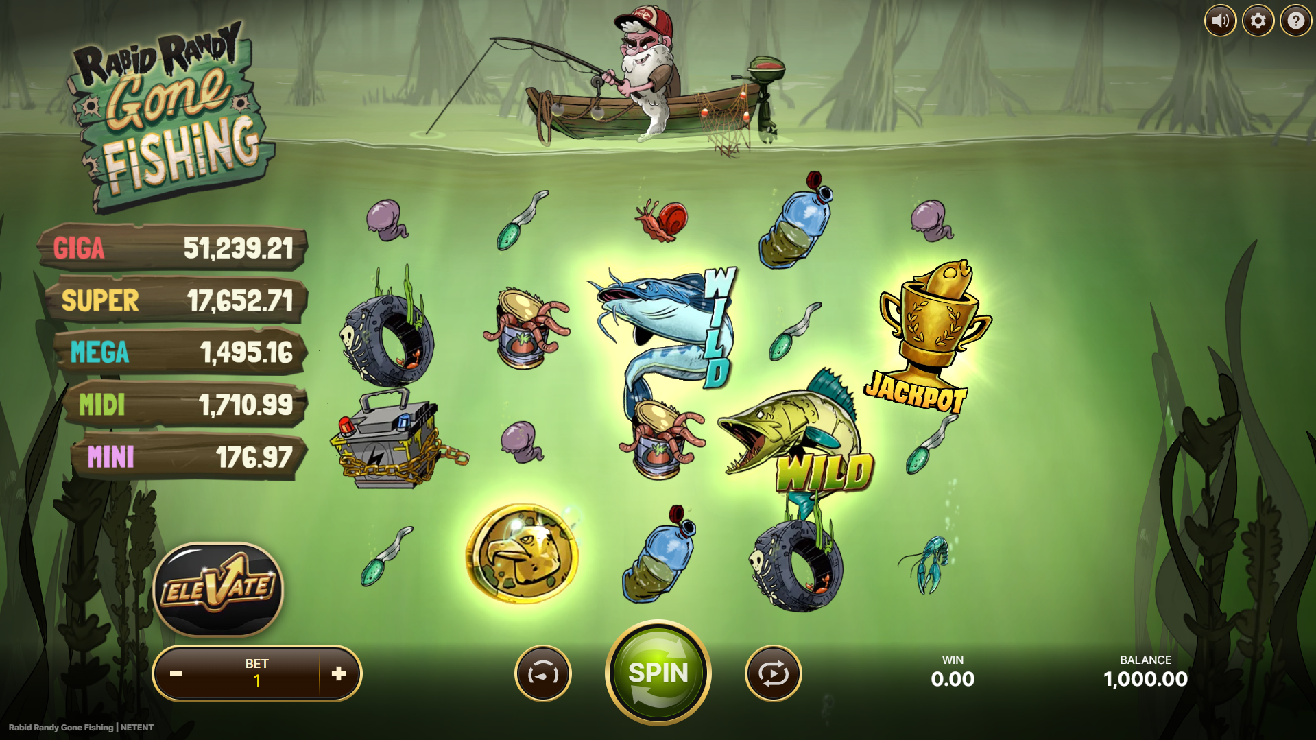 Rabid Randy Gone Fishing Base Game Play