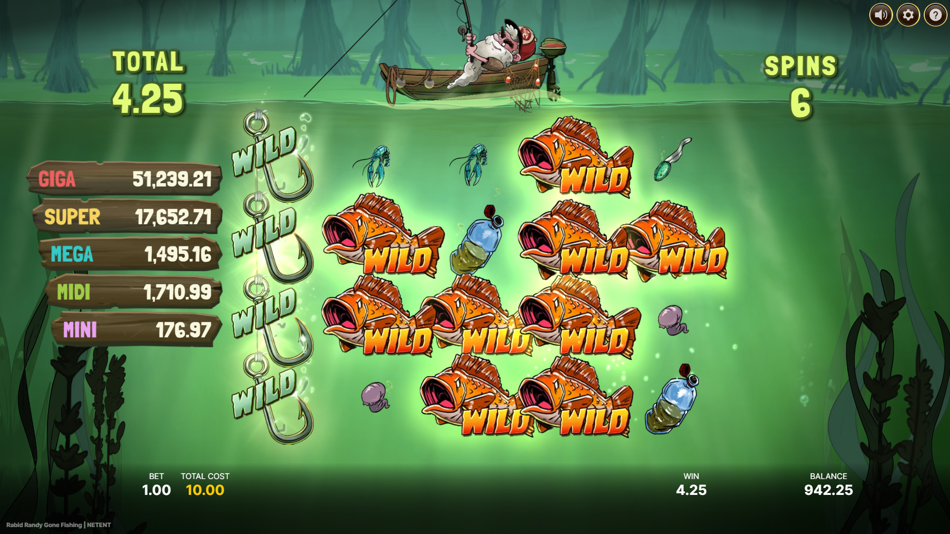 Rabid Randy Gone Fishing Free Spins Bonus Play