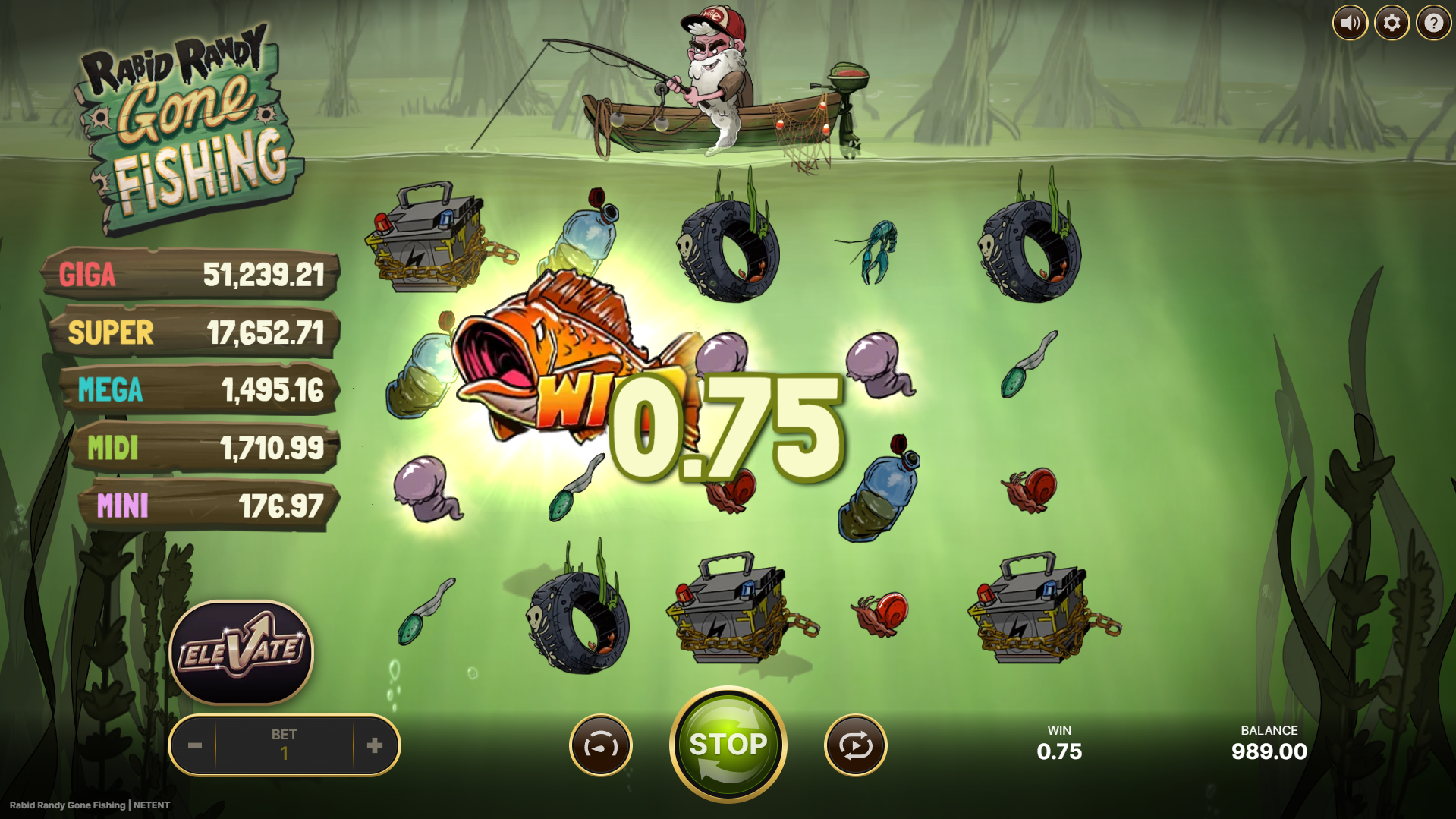 Rabid Randy Gone Fishing Offers Players 25 Fixed Paylines