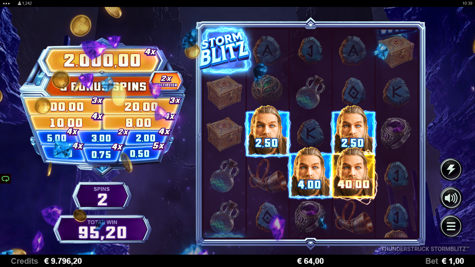 Thunderstruck Stormblitz Free Spins Bonus Play