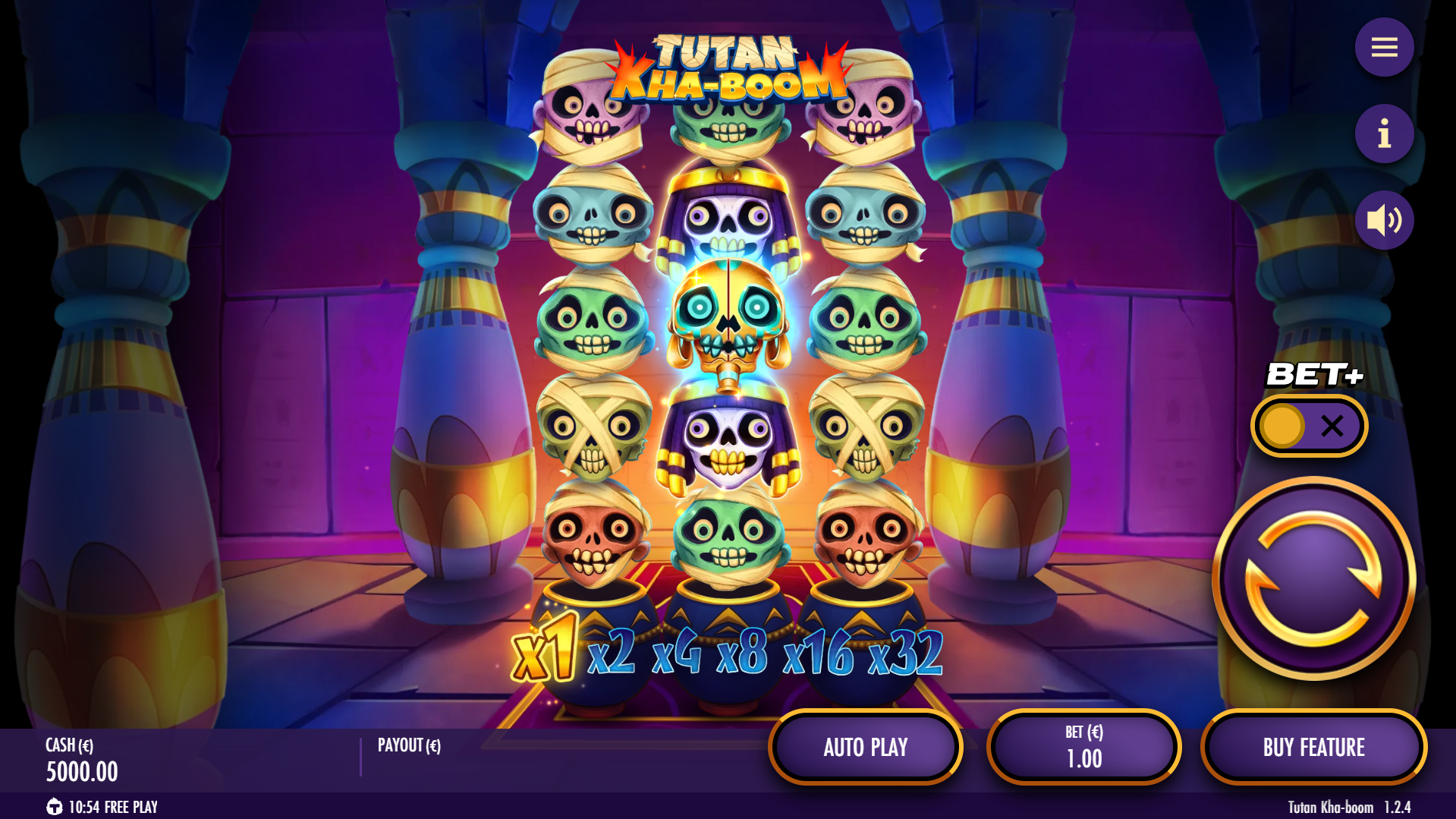 Tutan Kha-Boom Base Game Play