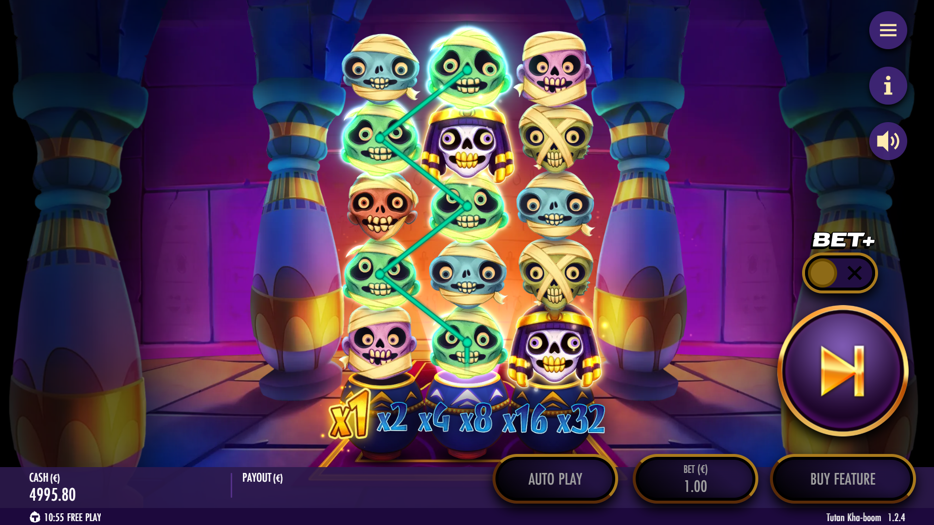 Tutan Kha-Boom Offers Players 99 Paylines