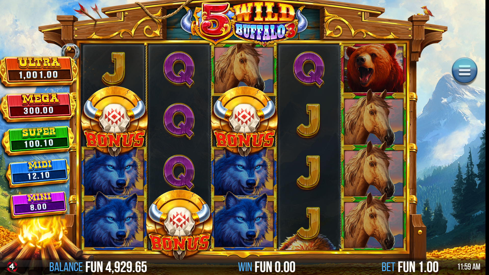 Trigger the Free Spins Bonus Round with 3 or More Scatter Symbols