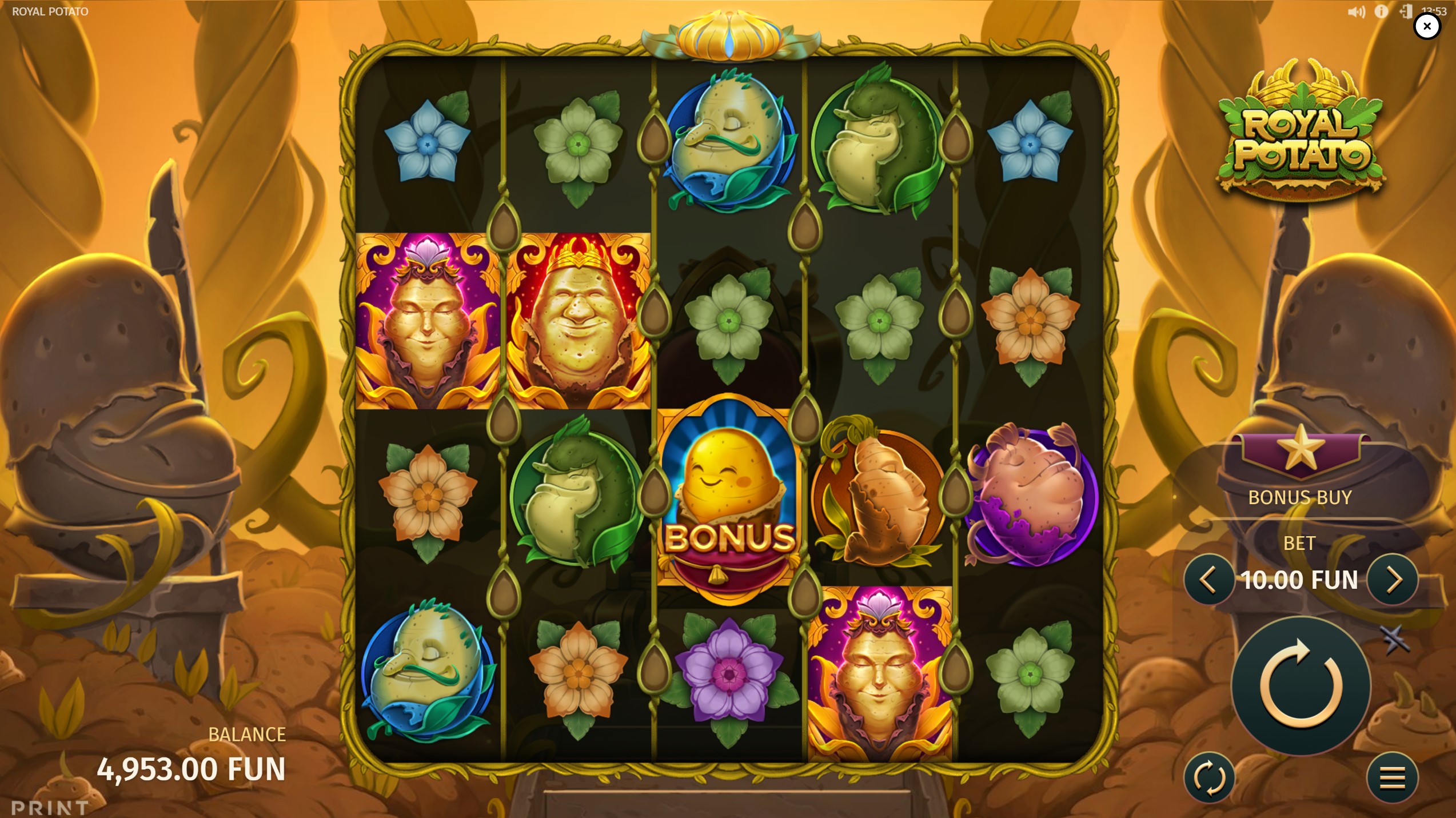 Royal Potato Base Game Play