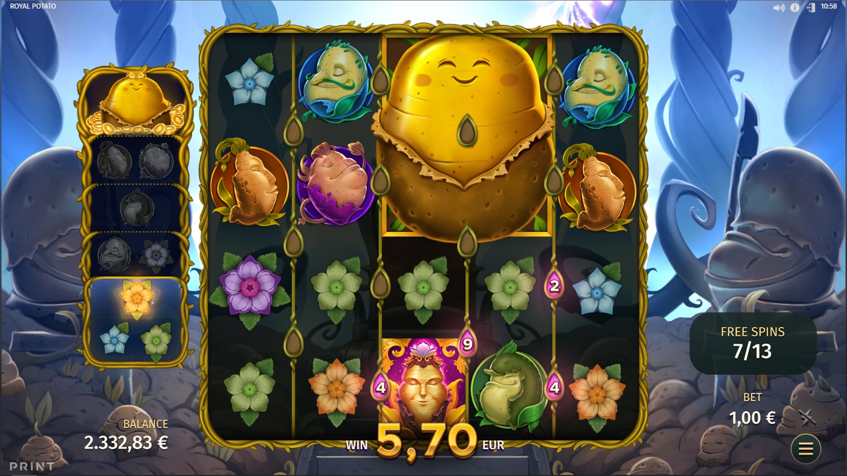 Royal Potato Free Spins