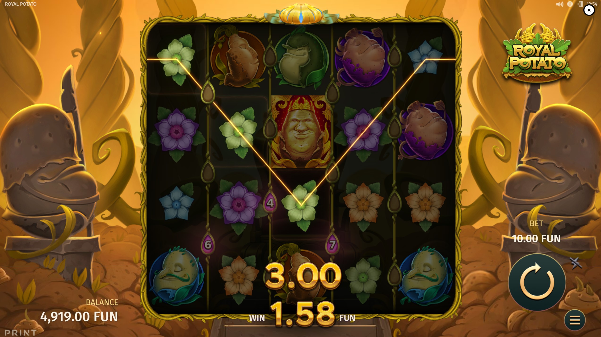 Match Three or More Symbols For a Win