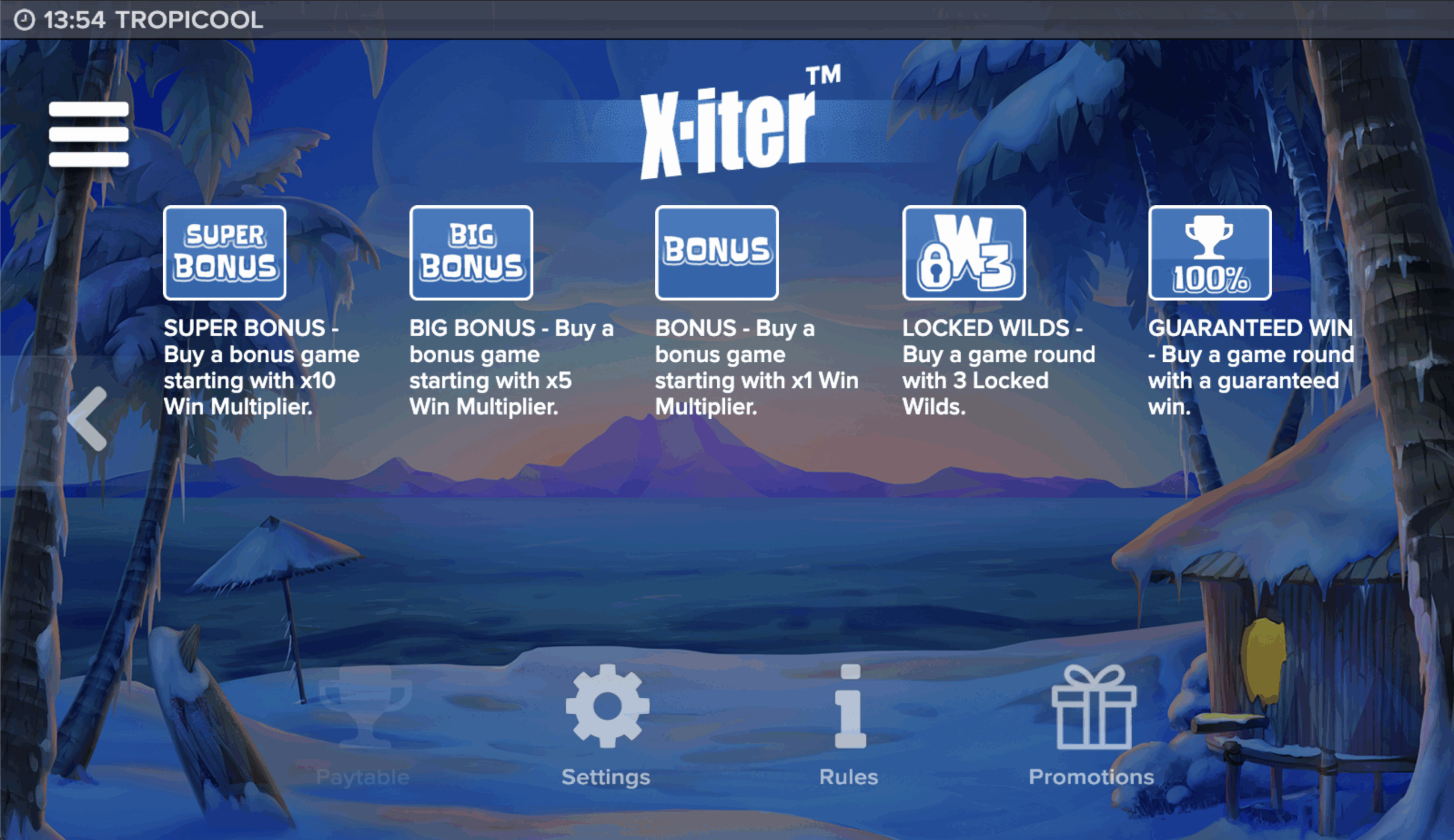 Tropicool X-iter Modes