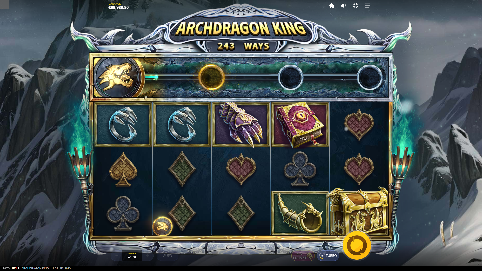 Collect Gold Coins from the Reels to Progress Dragon Evolution