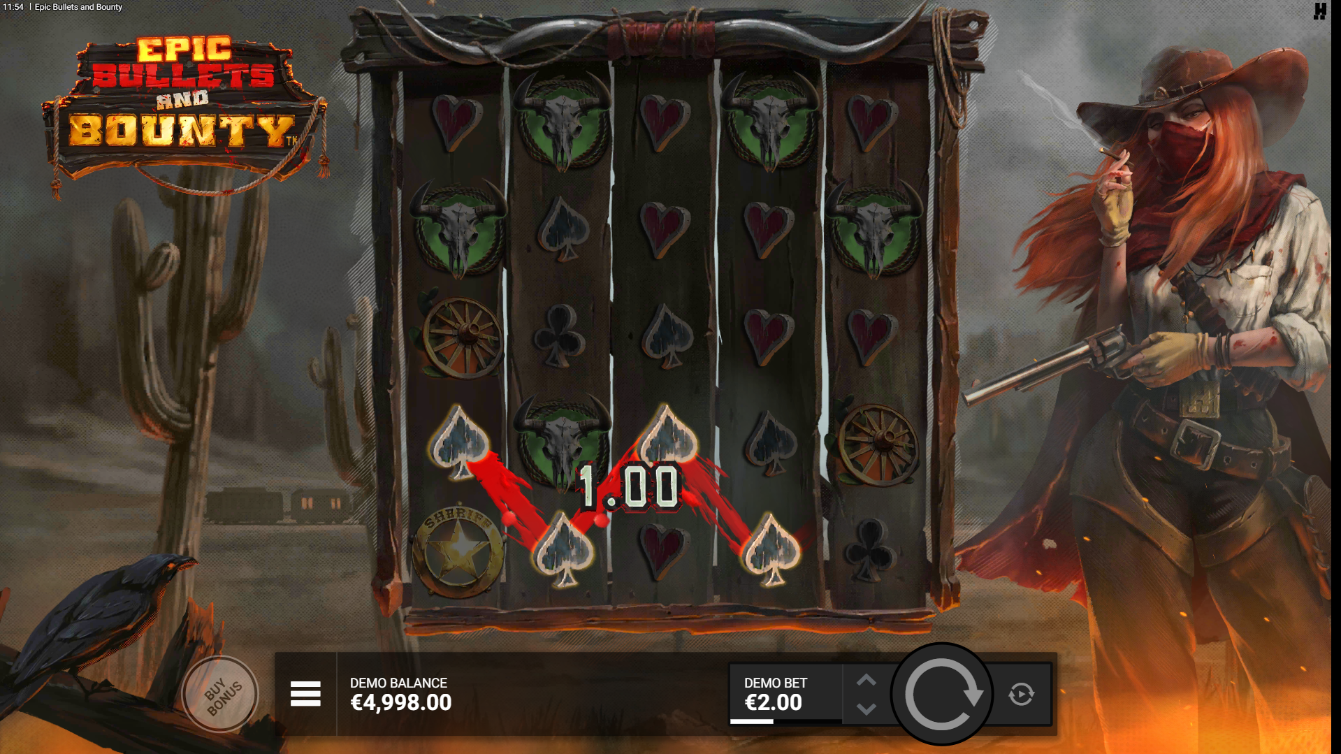 Epic Bullets and Bounty Offers Players 19 Fixed Paylines