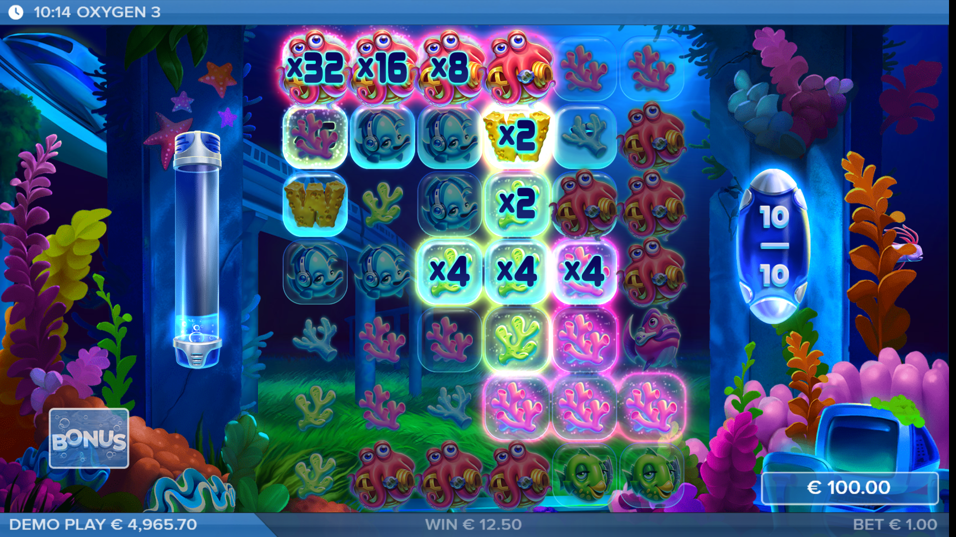 Fill the Oxygen Meter During Free Spins for Cluster Multiplier Enhancements and Greater Reward Potential