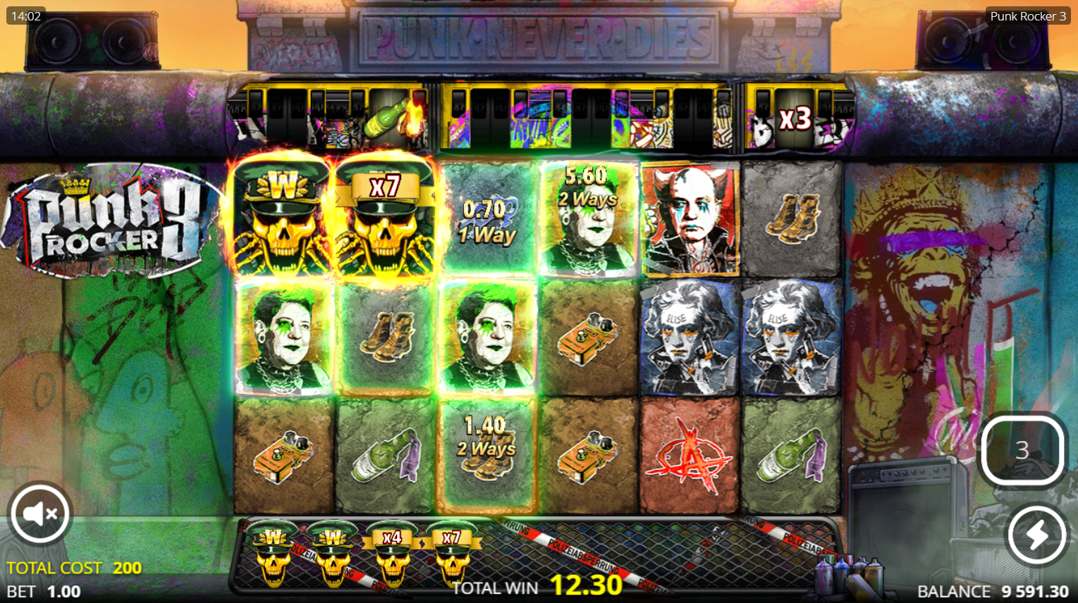 During Free Spins, all Wild Symbols on the Reels are Collected into the Wild Queue