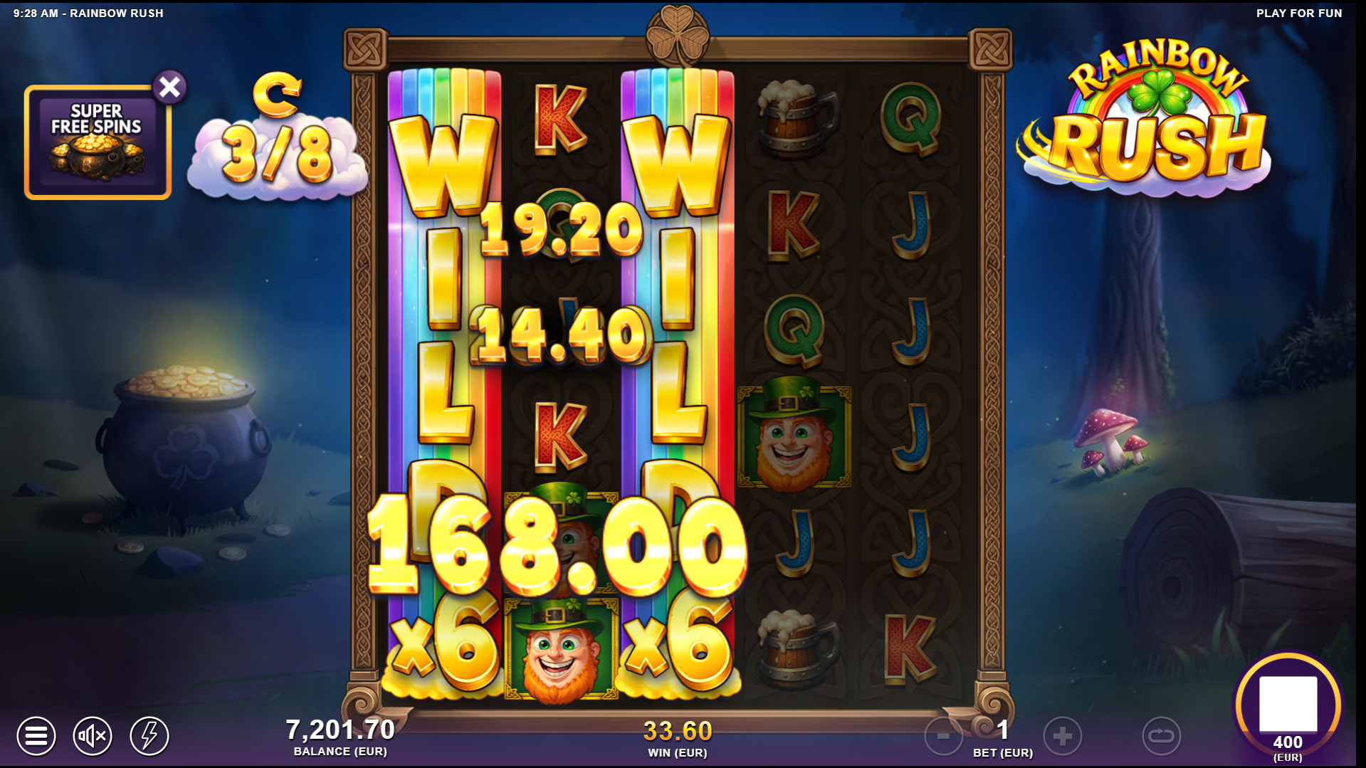 The Super Free Spins Bonus Guarantees all Wild Symbols to Land as Golden Expanding Wilds